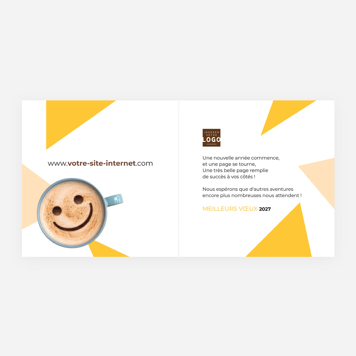 Instant Sourire | Vœux professionnels • Carte de voeux • Carrée pliable photo N° 2