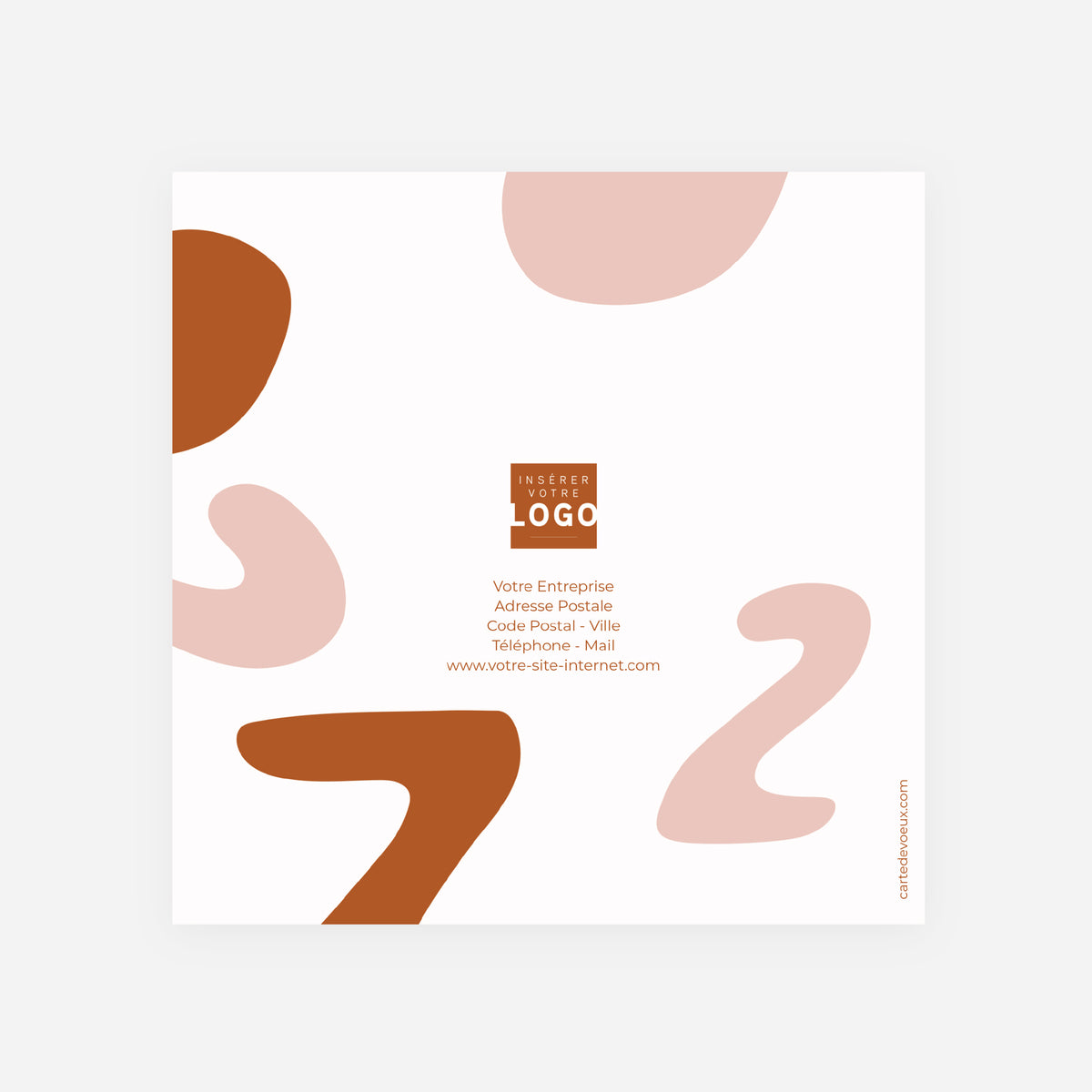Verticale Festive | Vœux professionnels • Carte de voeux • Carrée pliable photo N° 3