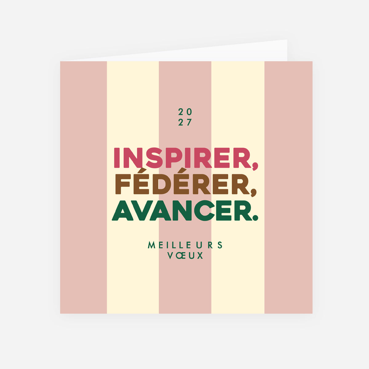 Inspirer l’Avenir | Vœux professionnels • Carte de voeux • Carrée pliable photo N° 1