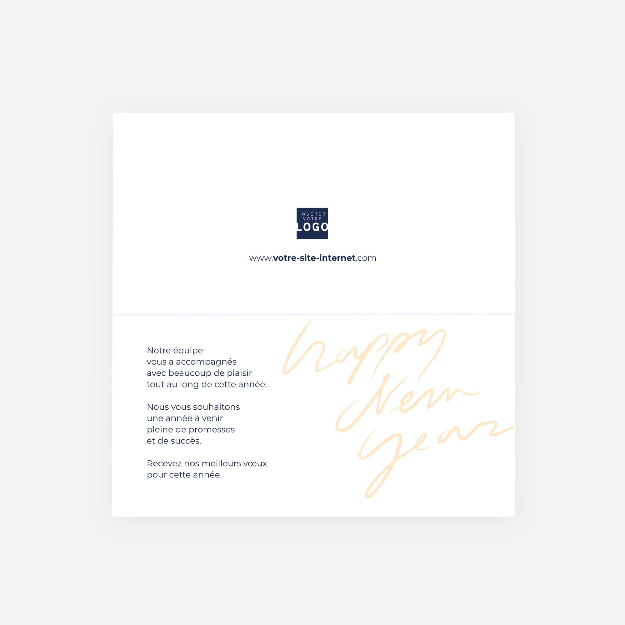 Geste Manuscrit | Vœux professionnels • Carte de voeux • Rectangle double photo N° 2