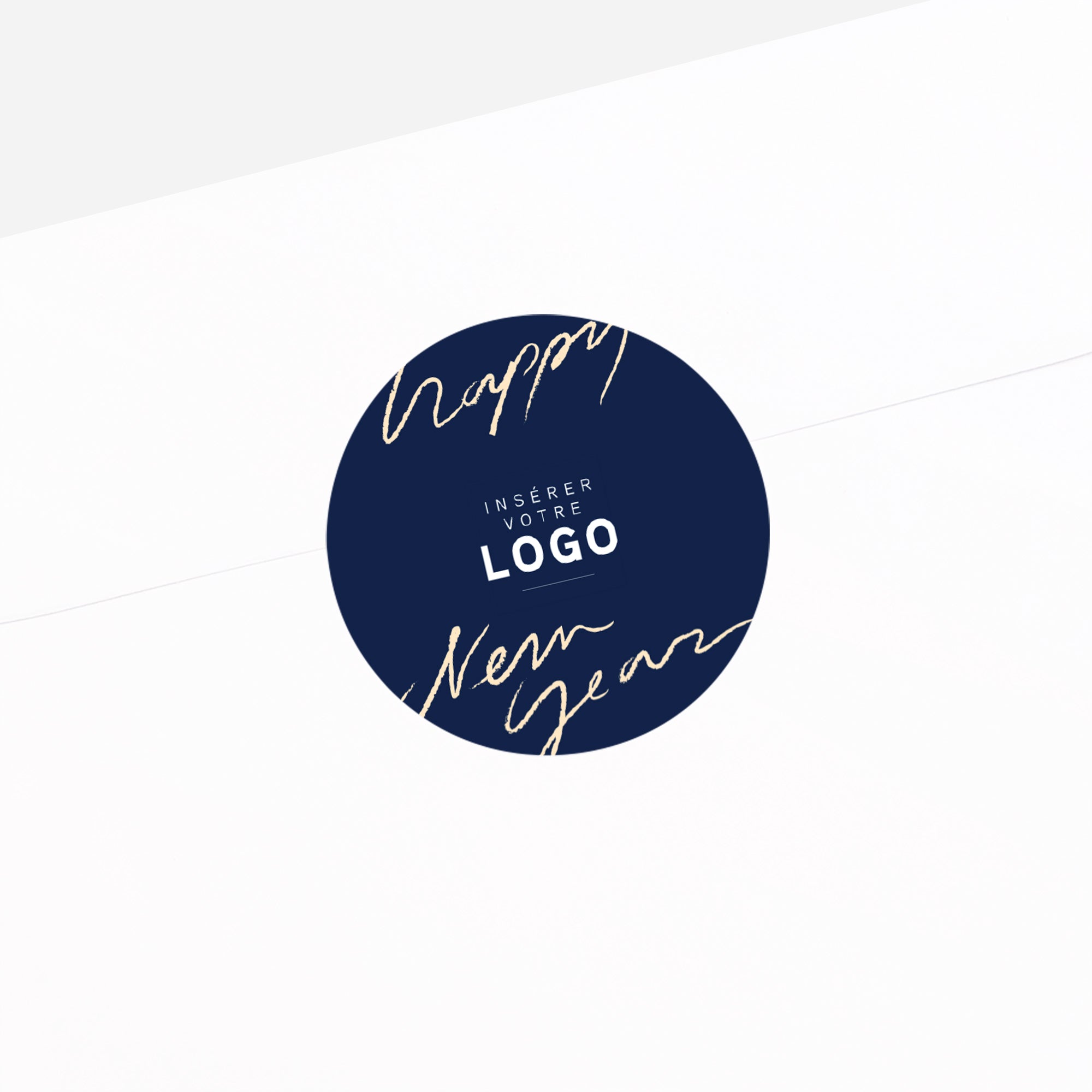 Geste Manuscrit | Vœux professionnels • Sticker • Rond photo N° 2