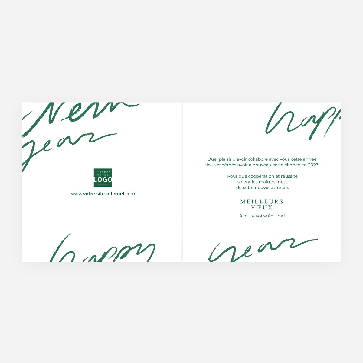 Geste doux | Vœux professionnels • Carte de voeux • Carrée pliable photo N° 2