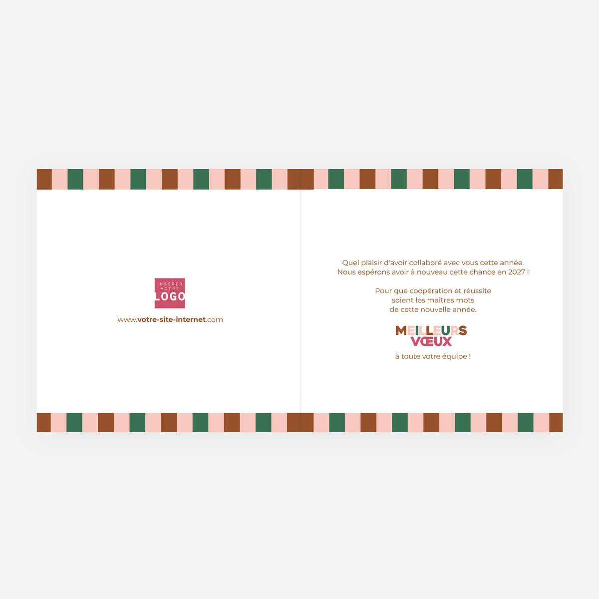 Cadre festif | Vœux professionnels • Carte de voeux • Carrée pliable photo N° 2