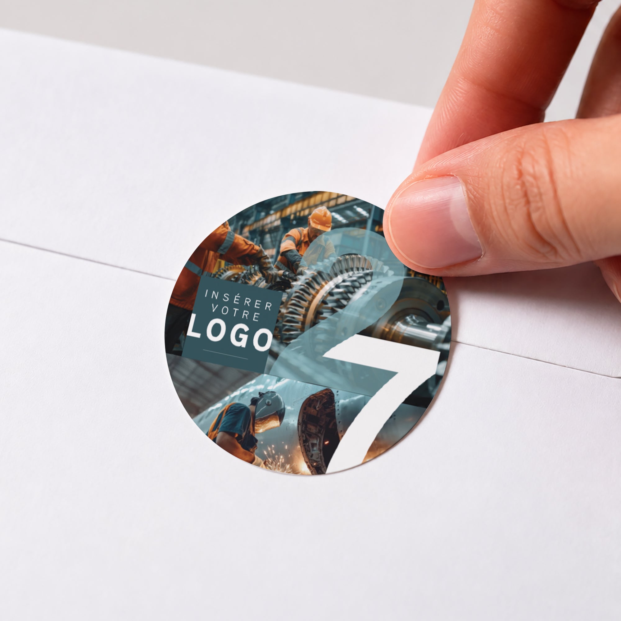 Un même horizon | Vœux professionnels • Sticker • Rond photo N° 1