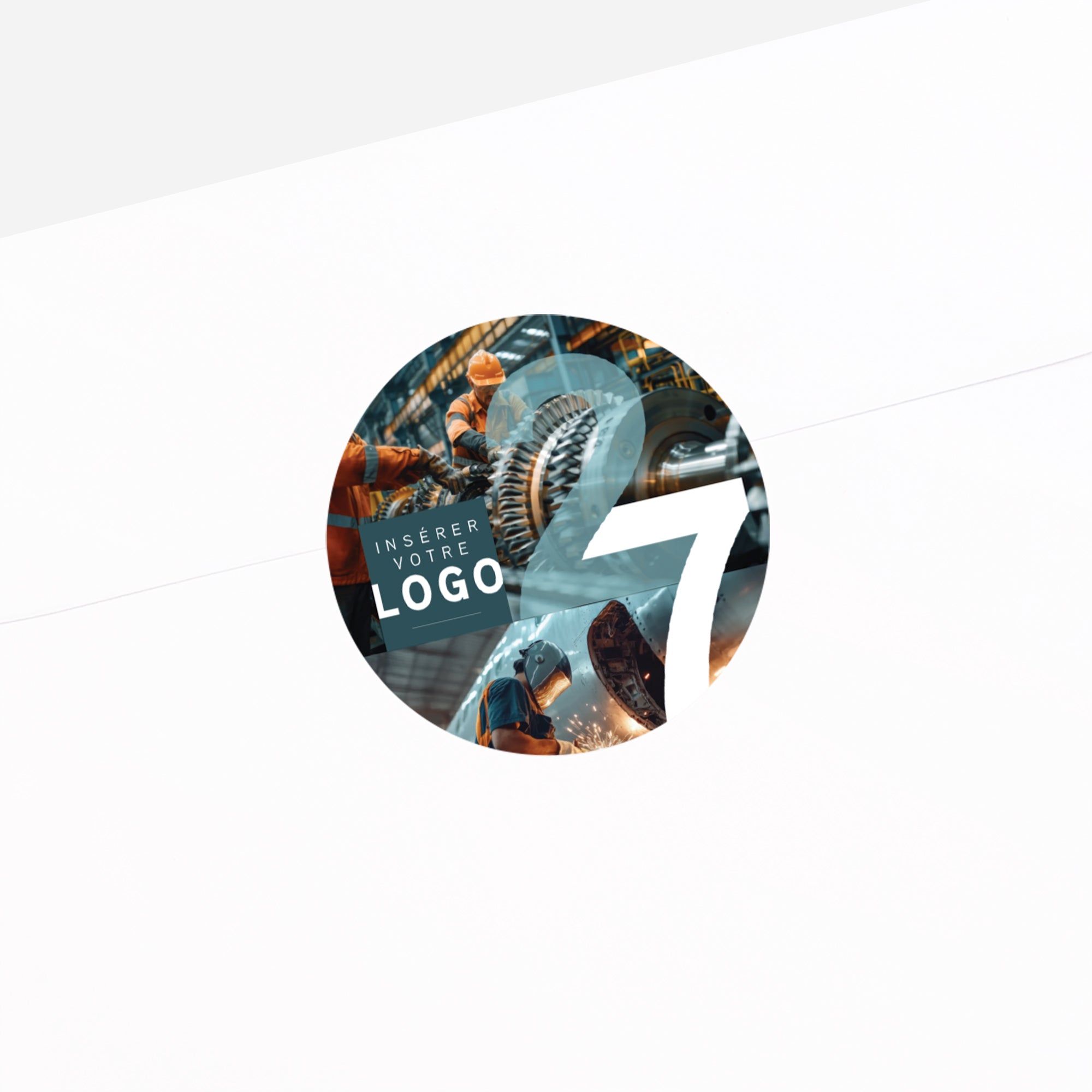 Un même horizon | Vœux professionnels • Sticker • Rond photo N° 2