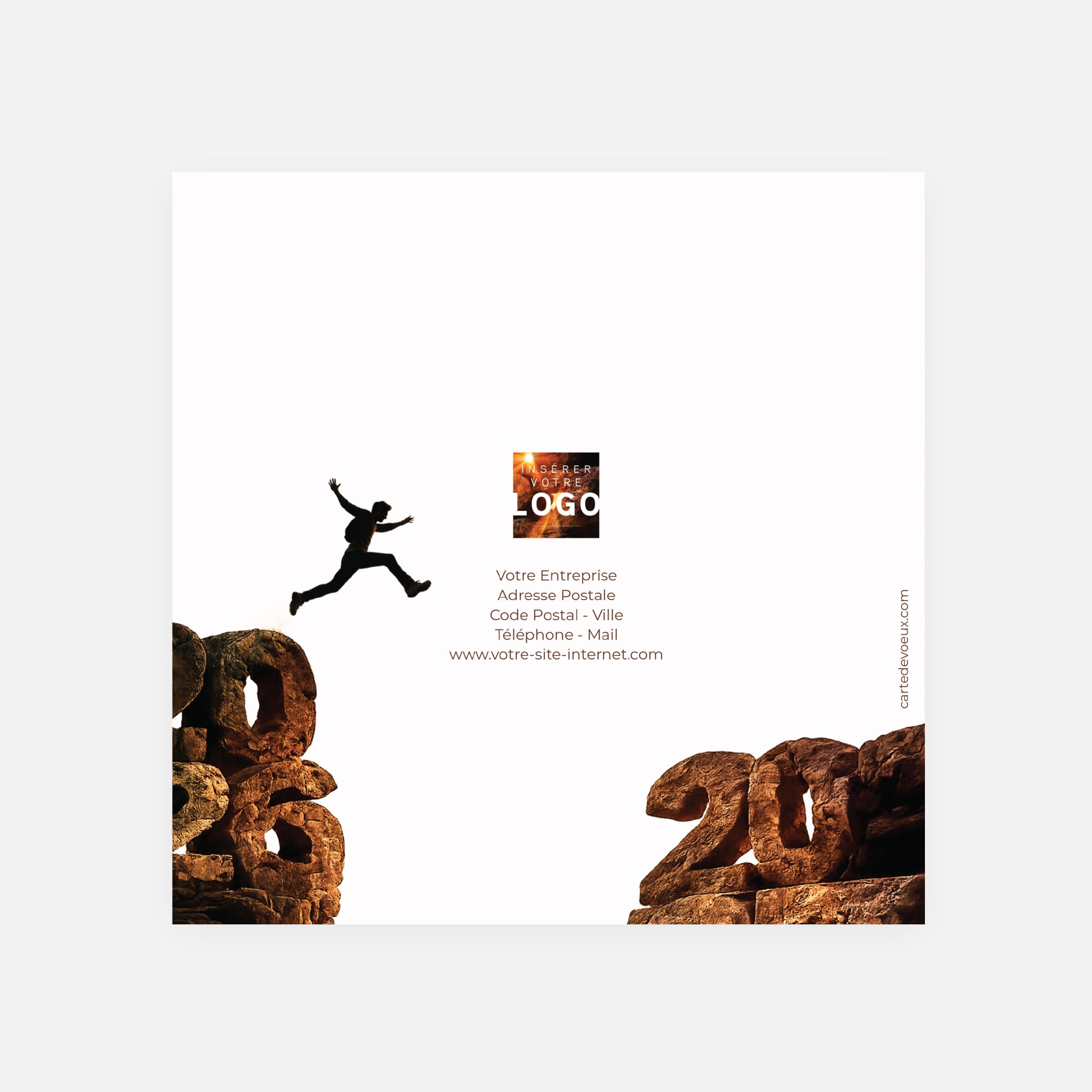 Vers de Nouveaux Horizons | Vœux professionnels • Carte de voeux • Carré double photo N° 3