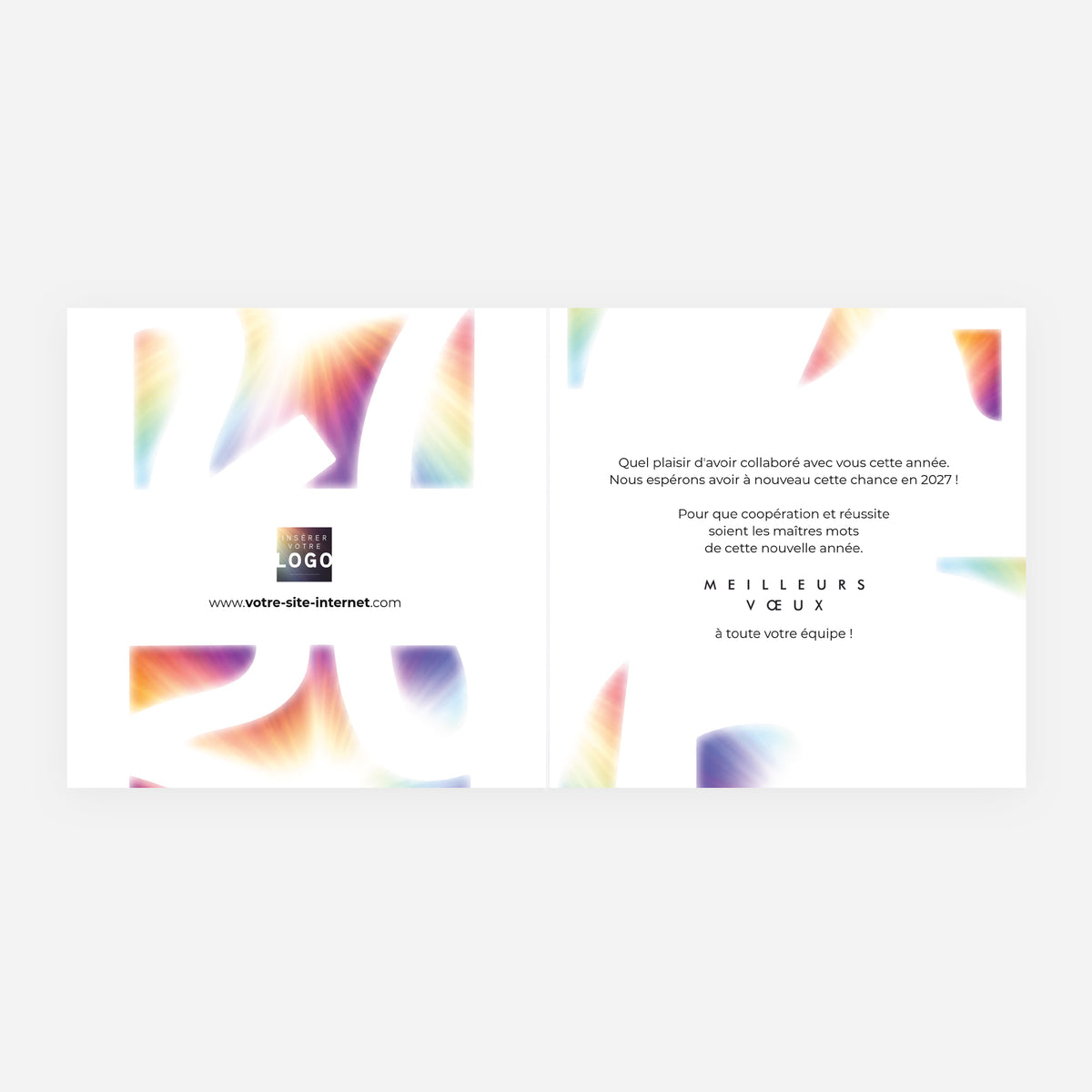 Horizon Lumineux | Vœux professionnels • Carte de voeux • Carrée pliable photo N° 2