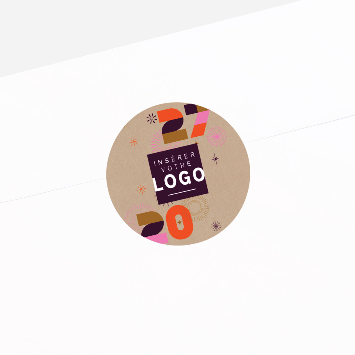 Fête Rétro | Vœux professionnels • Sticker • Rond photo N° 2