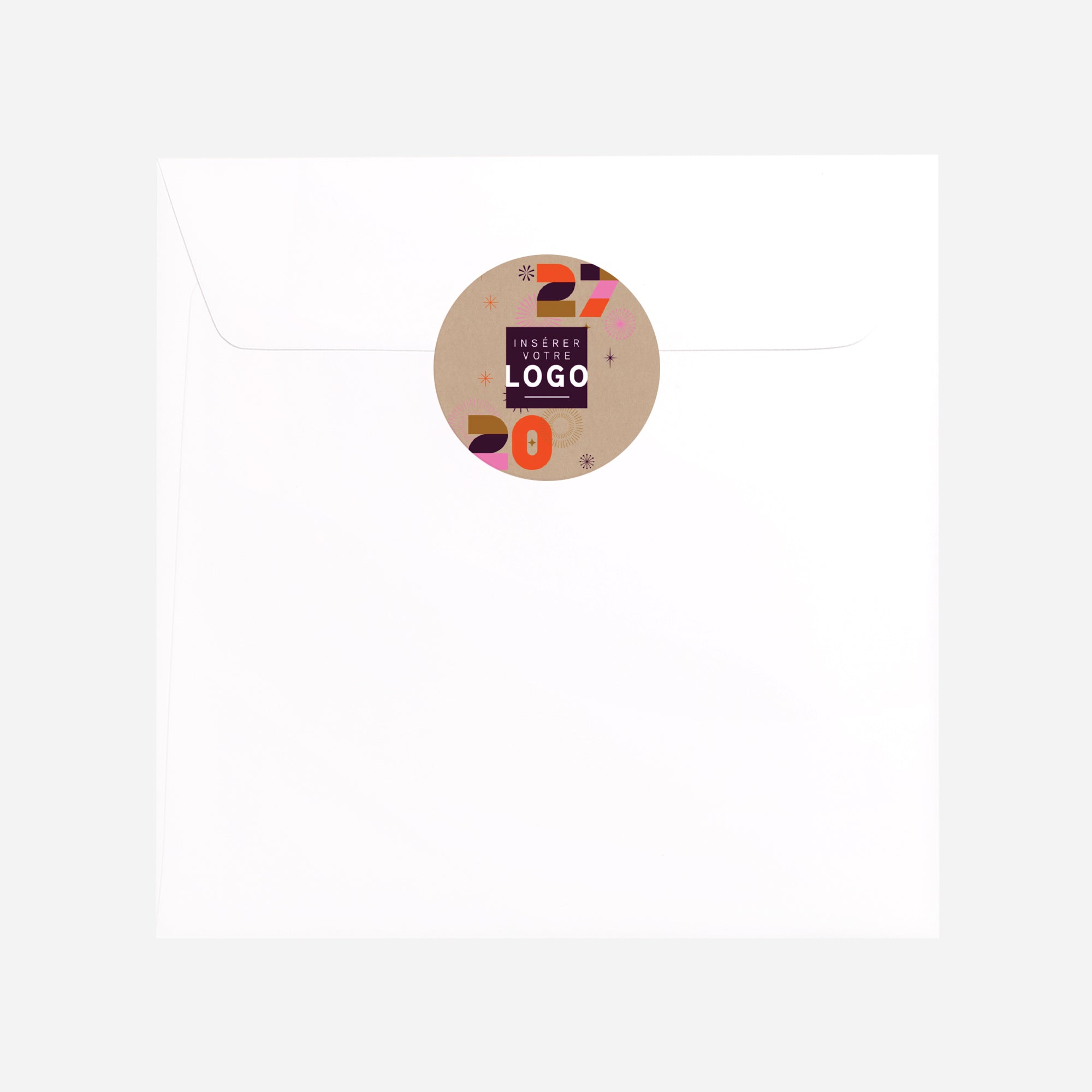 Fête Rétro | Vœux professionnels • Sticker • Rond photo N° 3