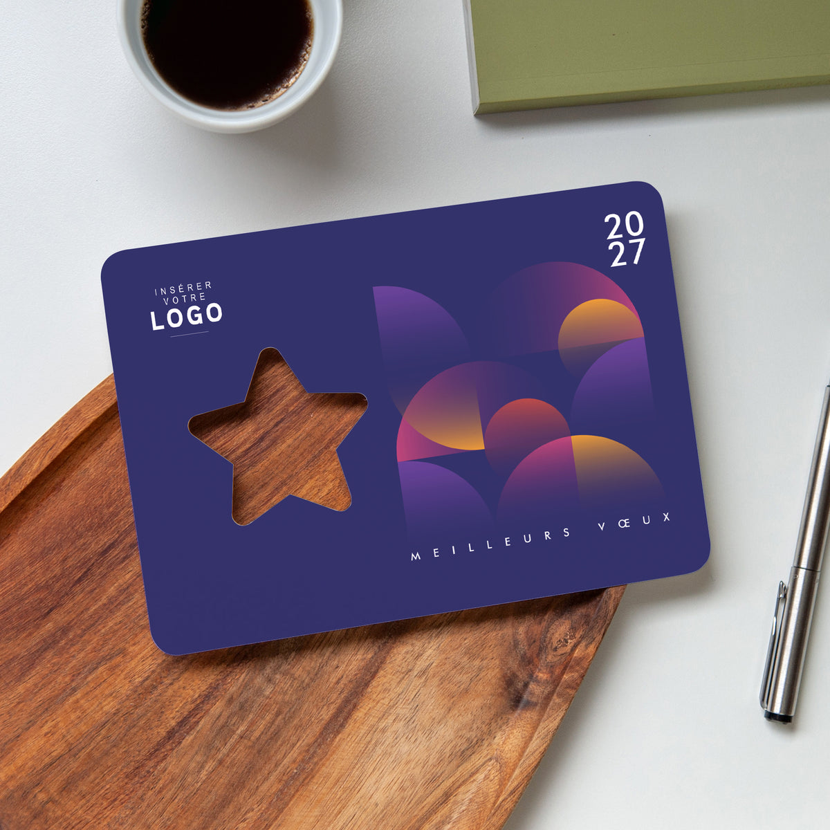 Horizon Graphique | Vœux professionnels • Carte de voeux • Étoile découpée photo N° 4