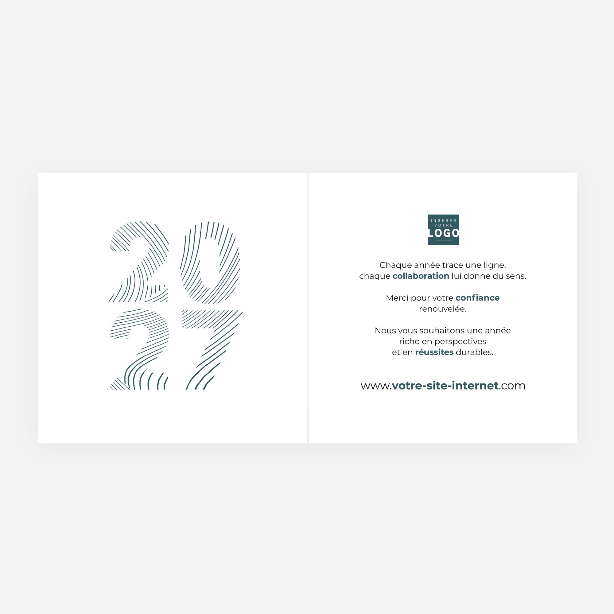 Vibration Graphique | Vœux professionnels • Carte de voeux • Carré double photo N° 2
