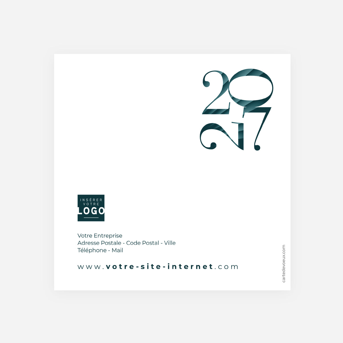 Faisceaux Graphiques | Vœux professionnels • Carte de voeux • Carrée pliable photo N° 3