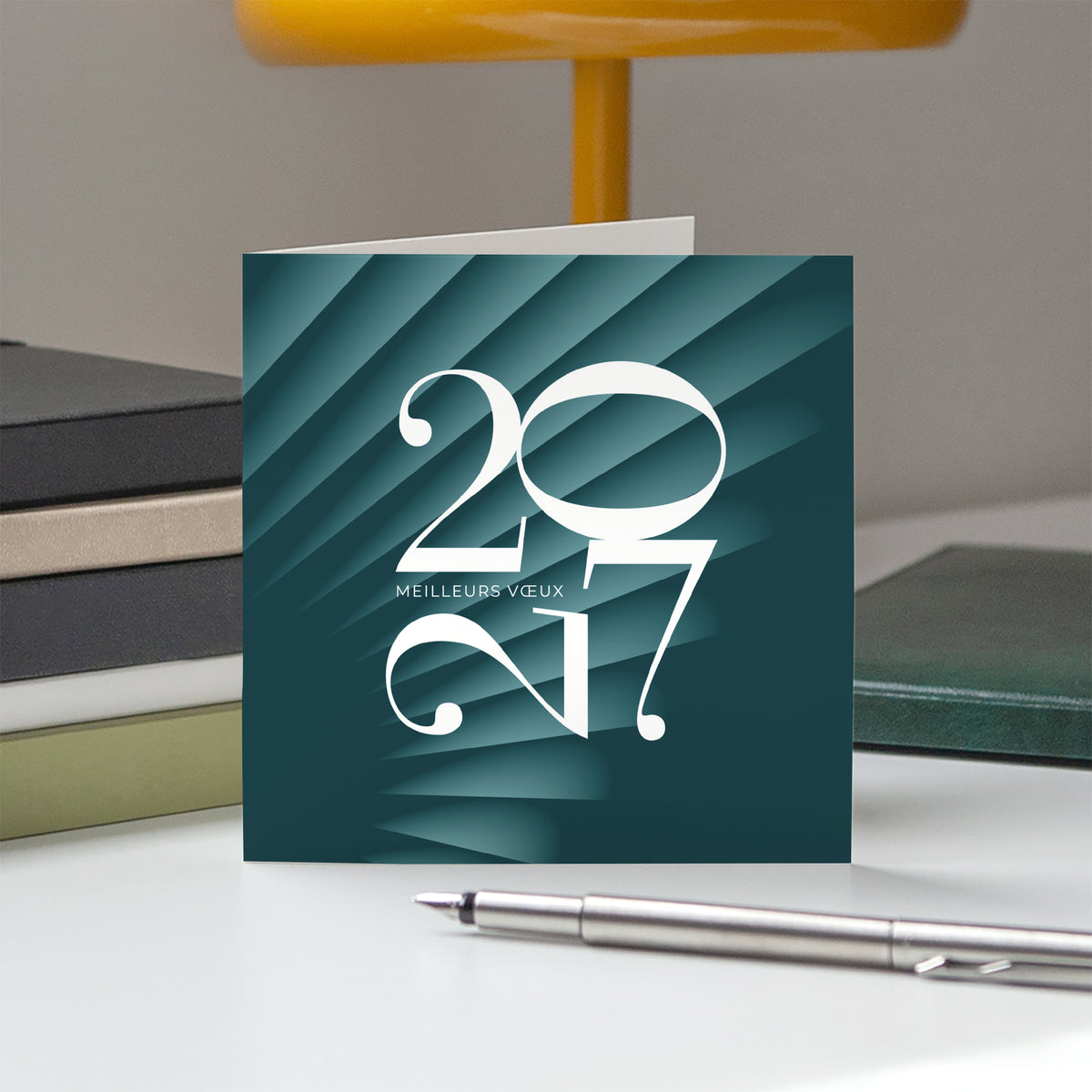 Faisceaux Graphiques | Vœux professionnels • Carte de voeux • Carrée pliable photo N° 5