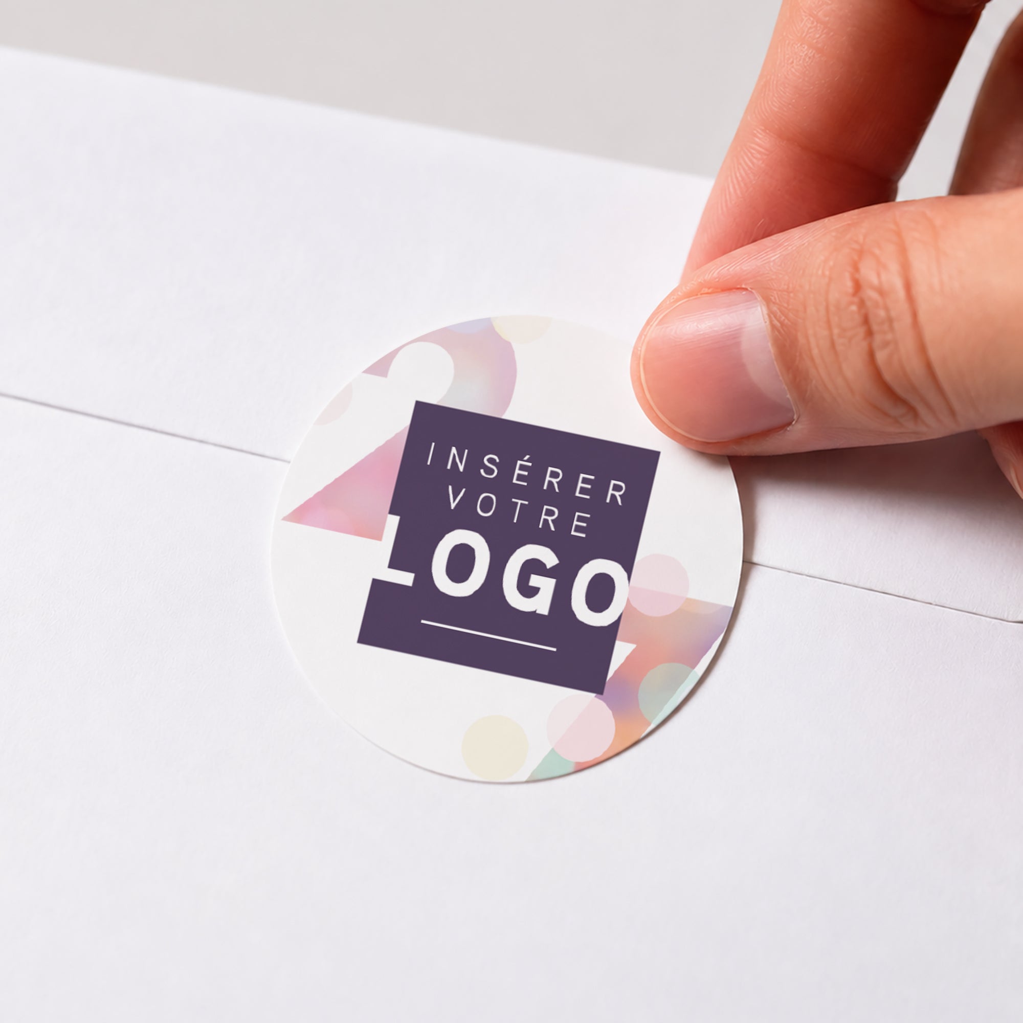 Éclats Pastel | Vœux professionnels • Sticker • Rond photo N° 1