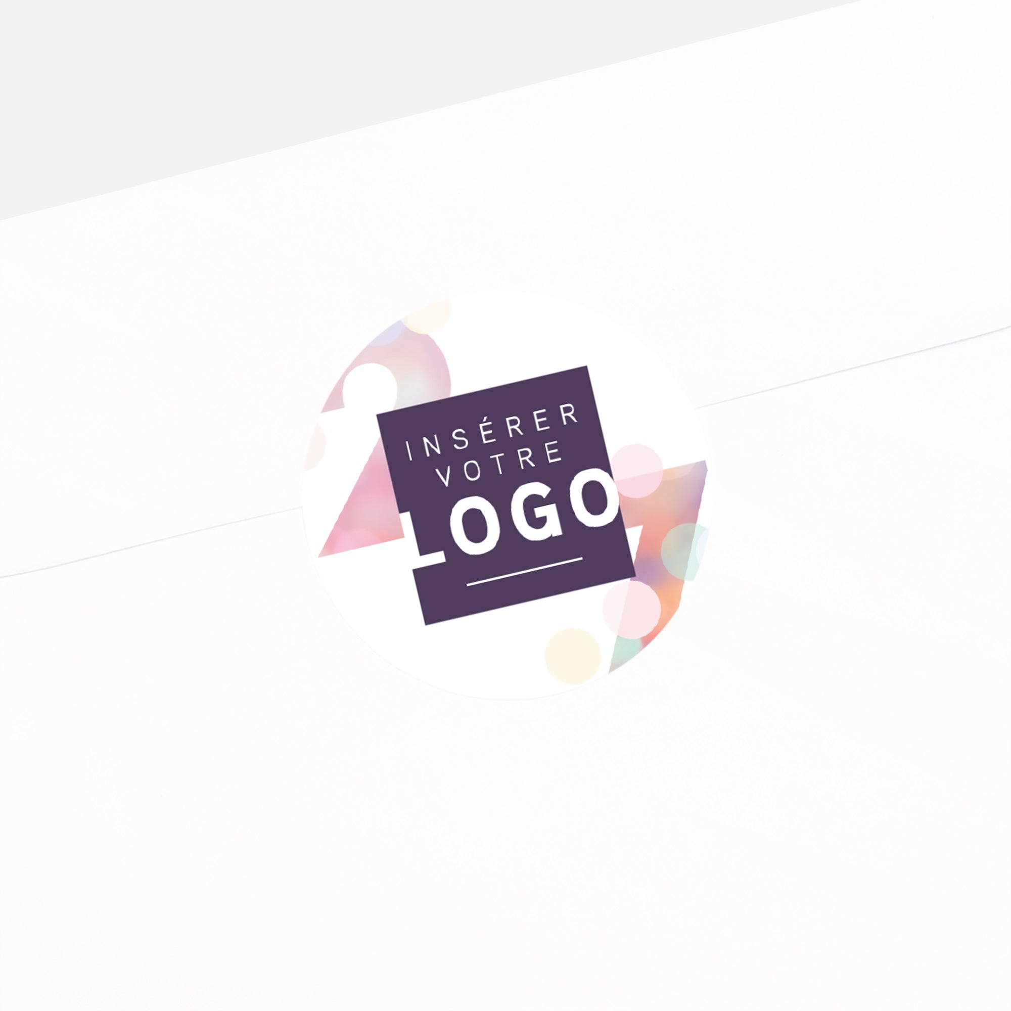 Éclats Pastel | Vœux professionnels • Sticker • Rond photo N° 2