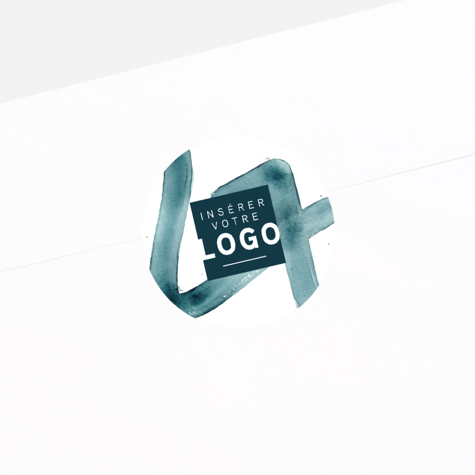 Aquarelle d’Hiver | Vœux professionnels • Sticker • Rond photo N° 2