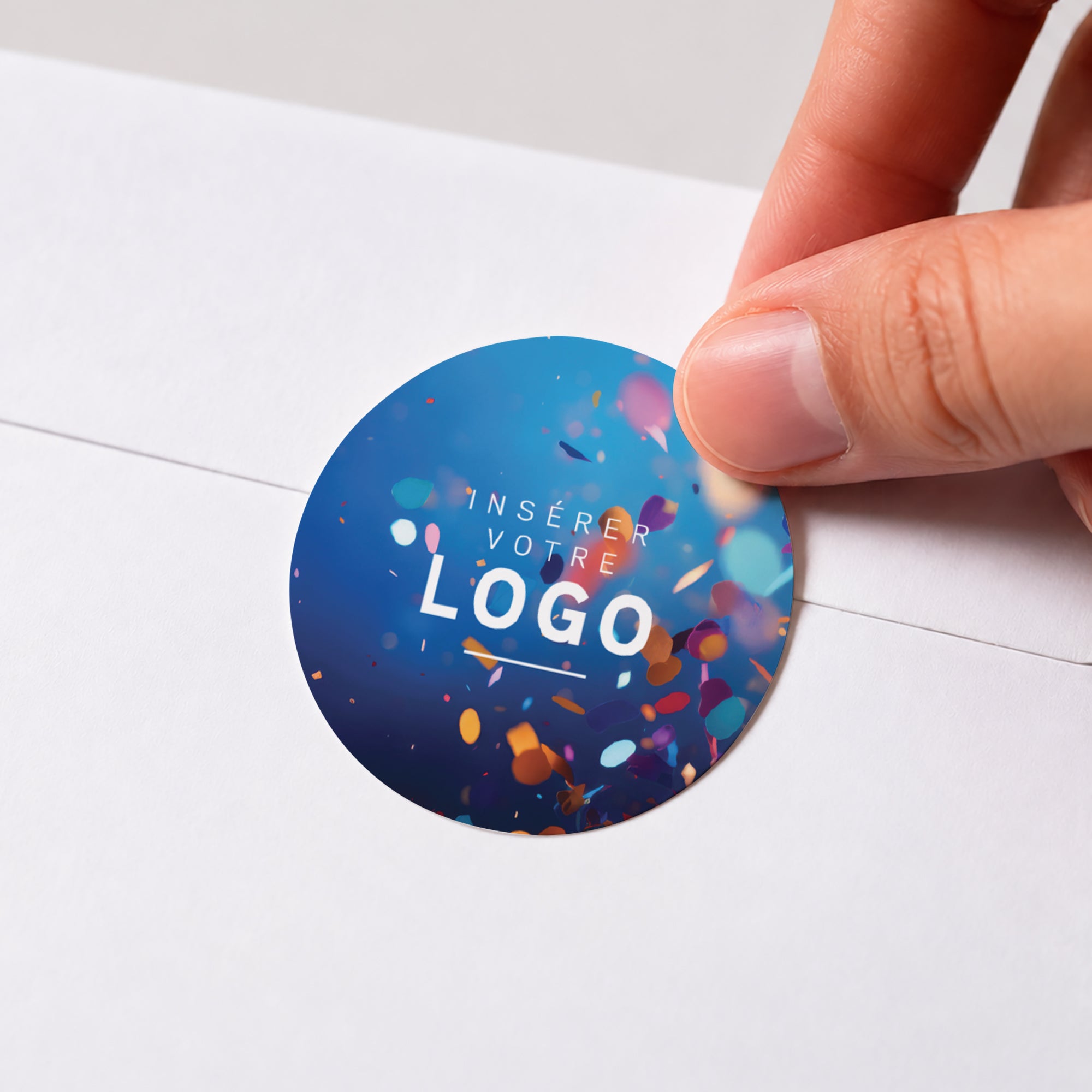 Explosion de Fête | Vœux professionnels • Sticker • Rond photo N° 1