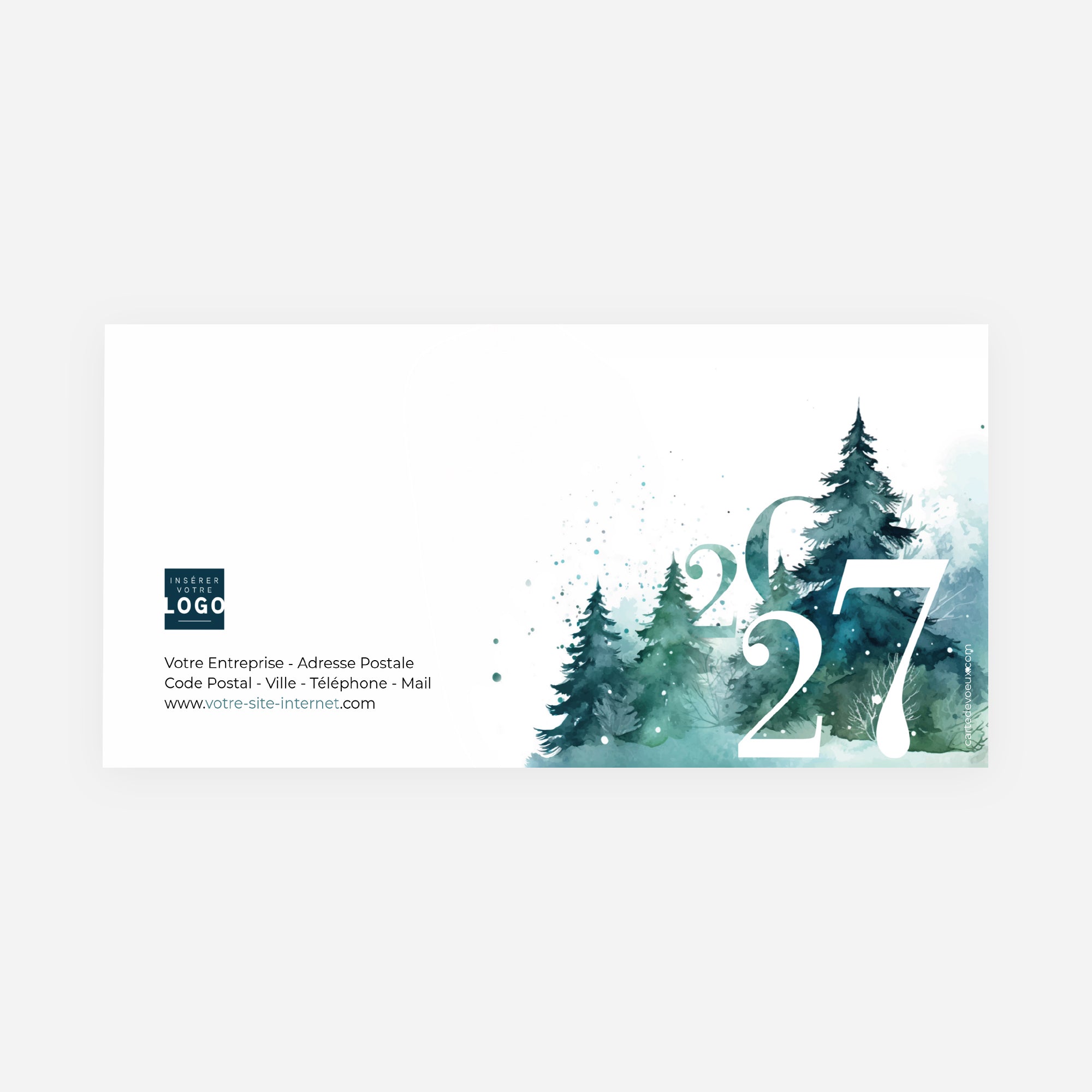 Brume Forestière | Vœux professionnels • Carte de voeux • Rectangle double photo N° 3