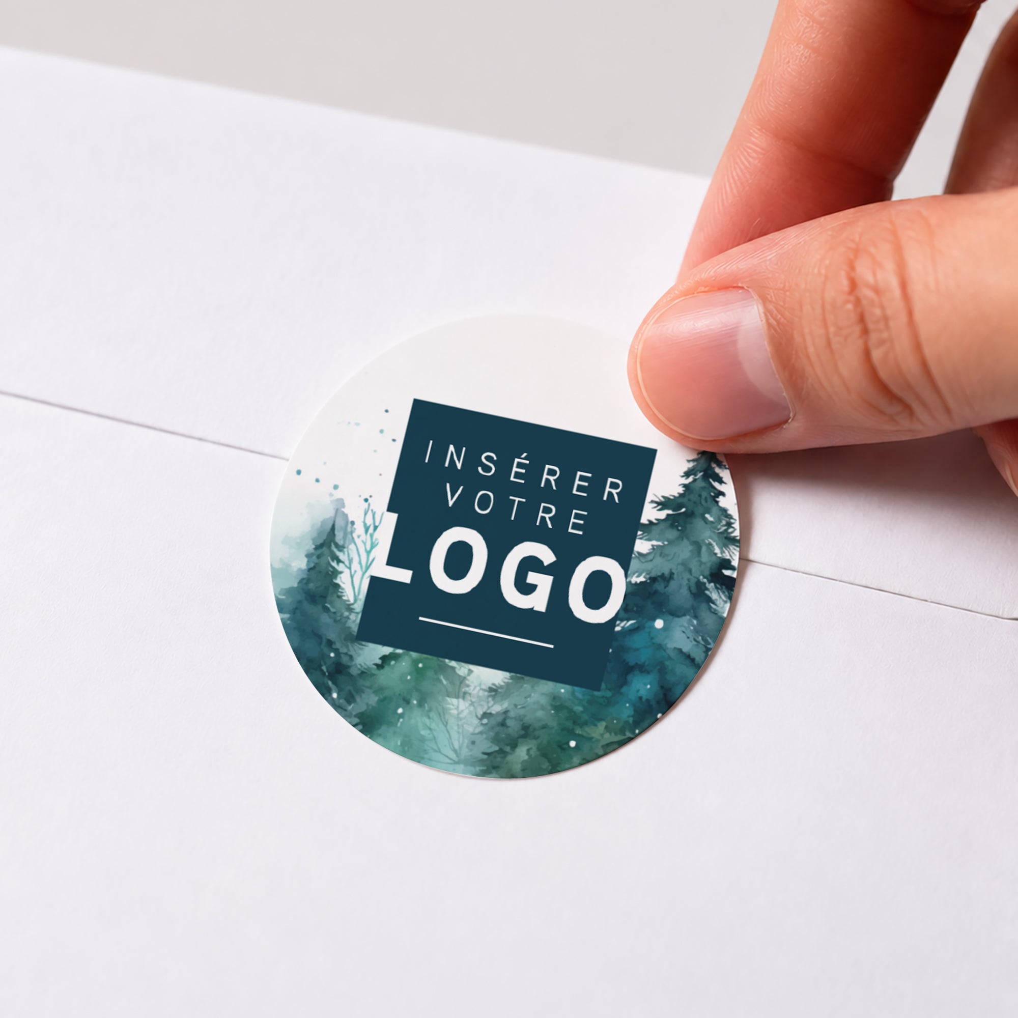 Brume Forestière | Vœux professionnels • Sticker • Rond photo N° 1