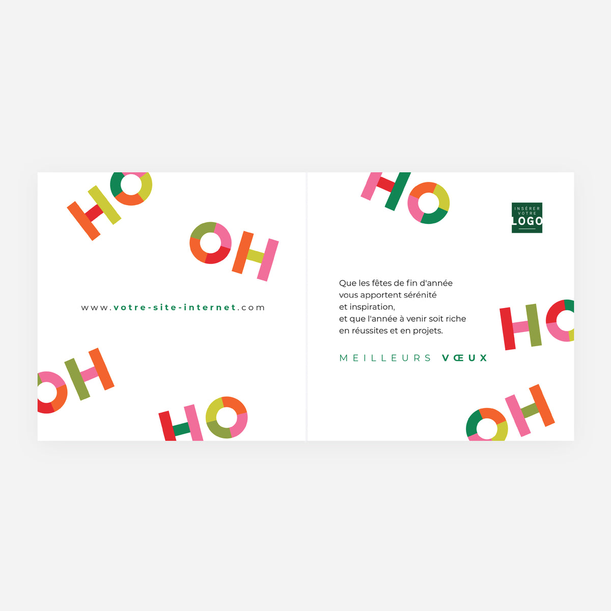 Typo Pop | Vœux professionnels • Carte de voeux • Carrée pliable photo N° 2