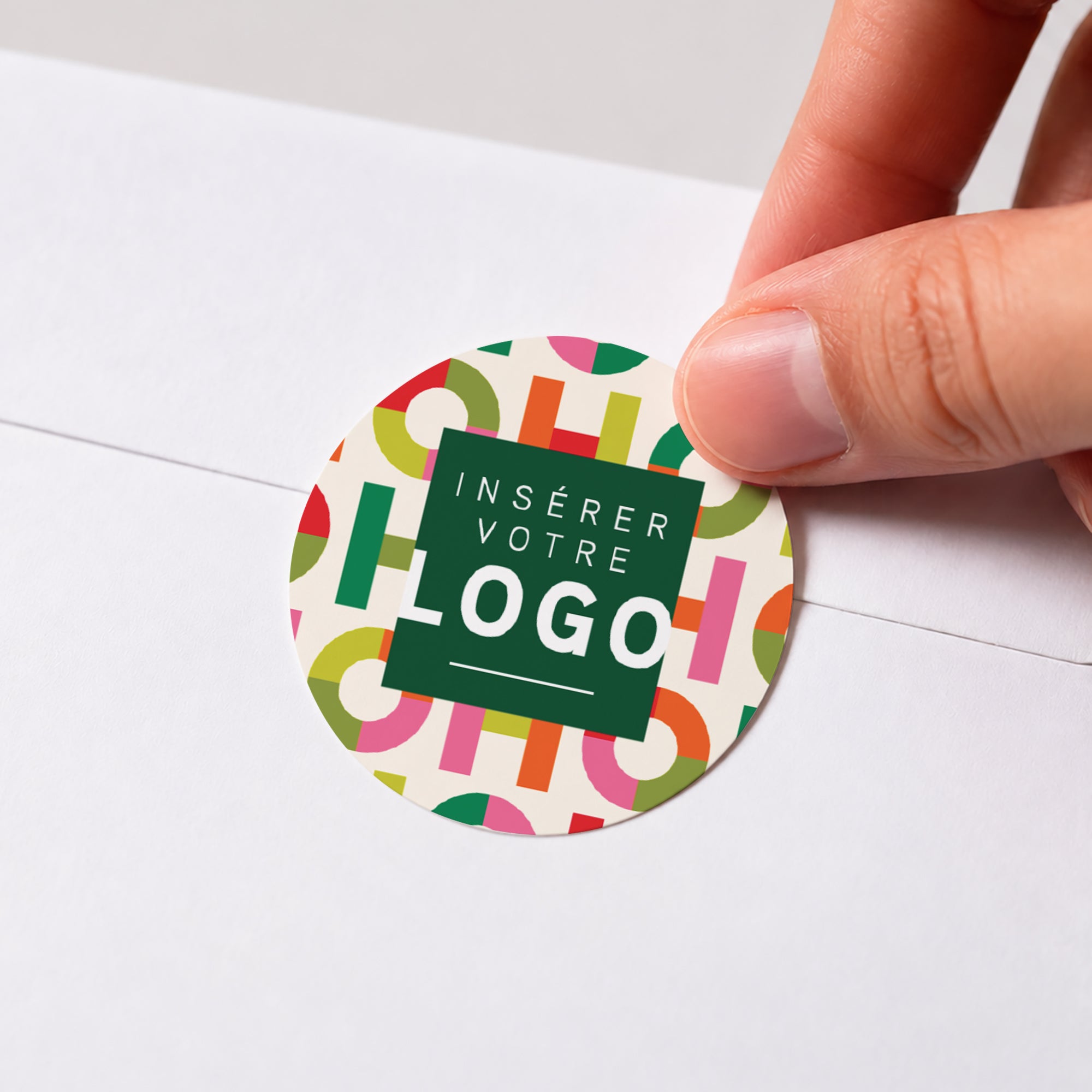 Typo Pop | Vœux professionnels • Sticker • Rond photo N° 1