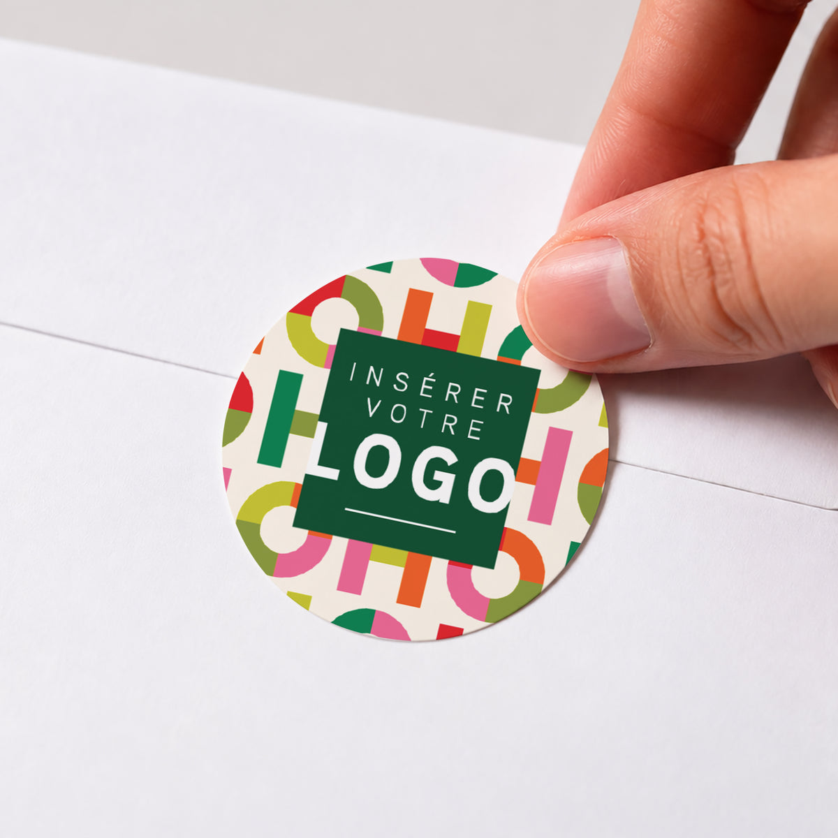 Typo Pop | Vœux professionnels • Sticker • Rond photo N° 1