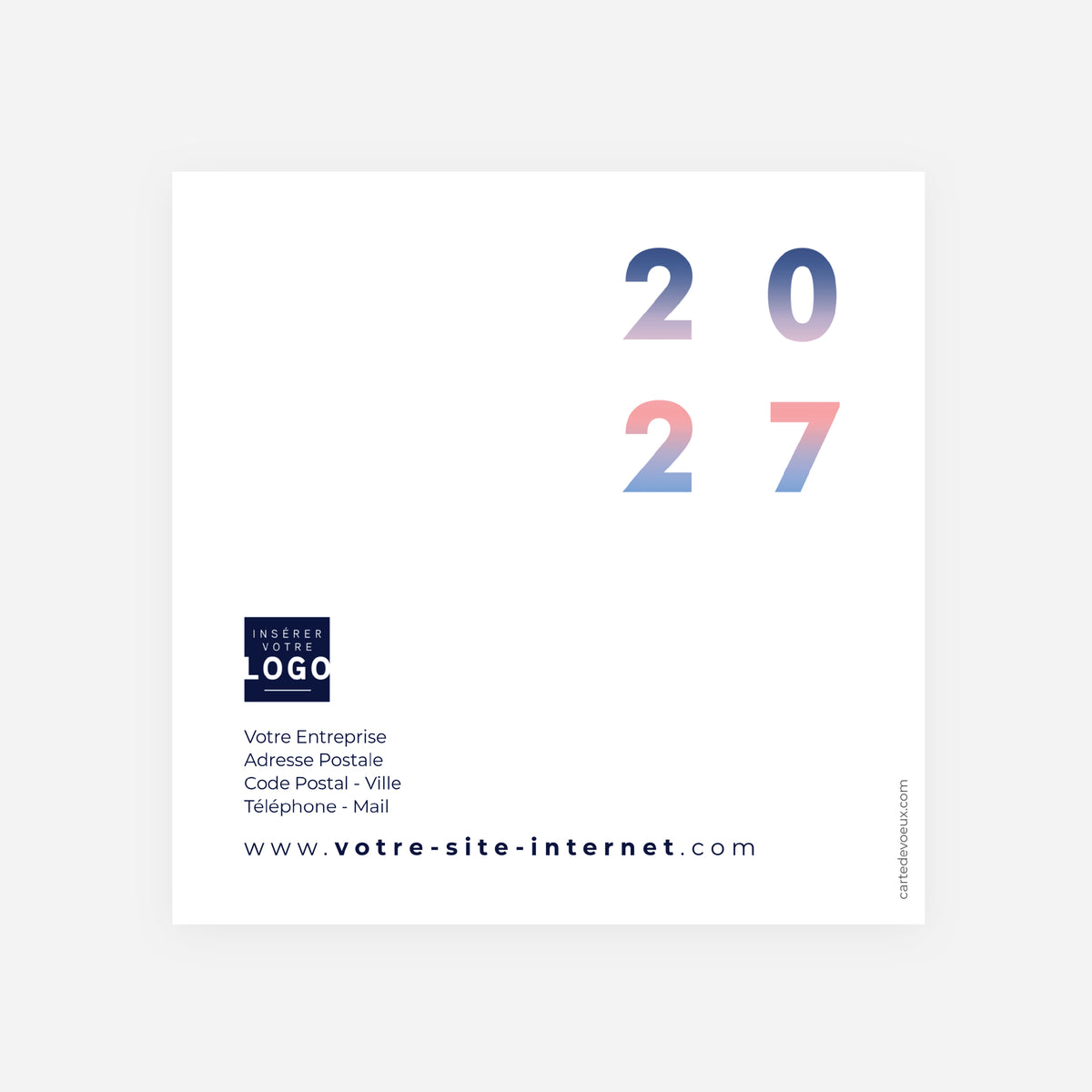 L’Instant Horizon | Vœux professionnels • Carte de voeux • Carrée pliable photo N° 3