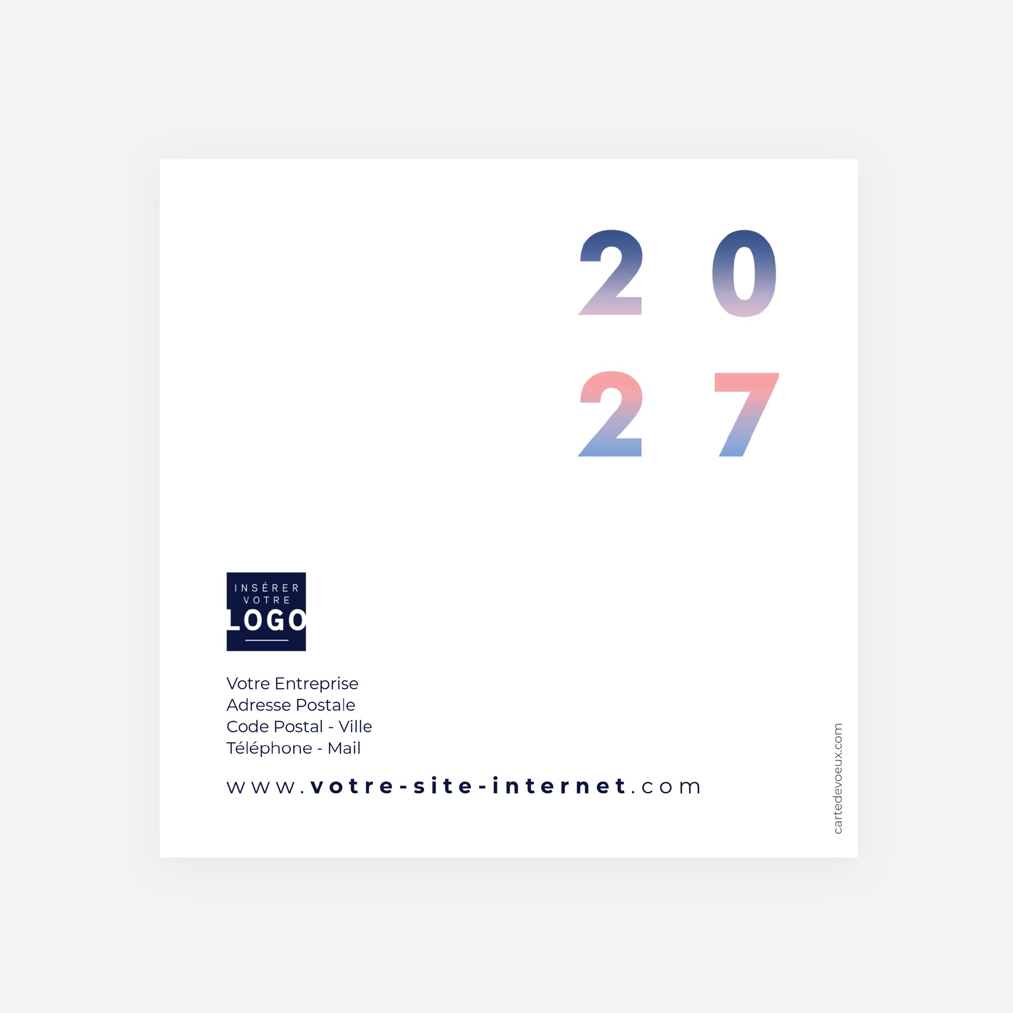 L’Instant Horizon | Vœux professionnels • Carte de voeux • Carré double photo N° 3