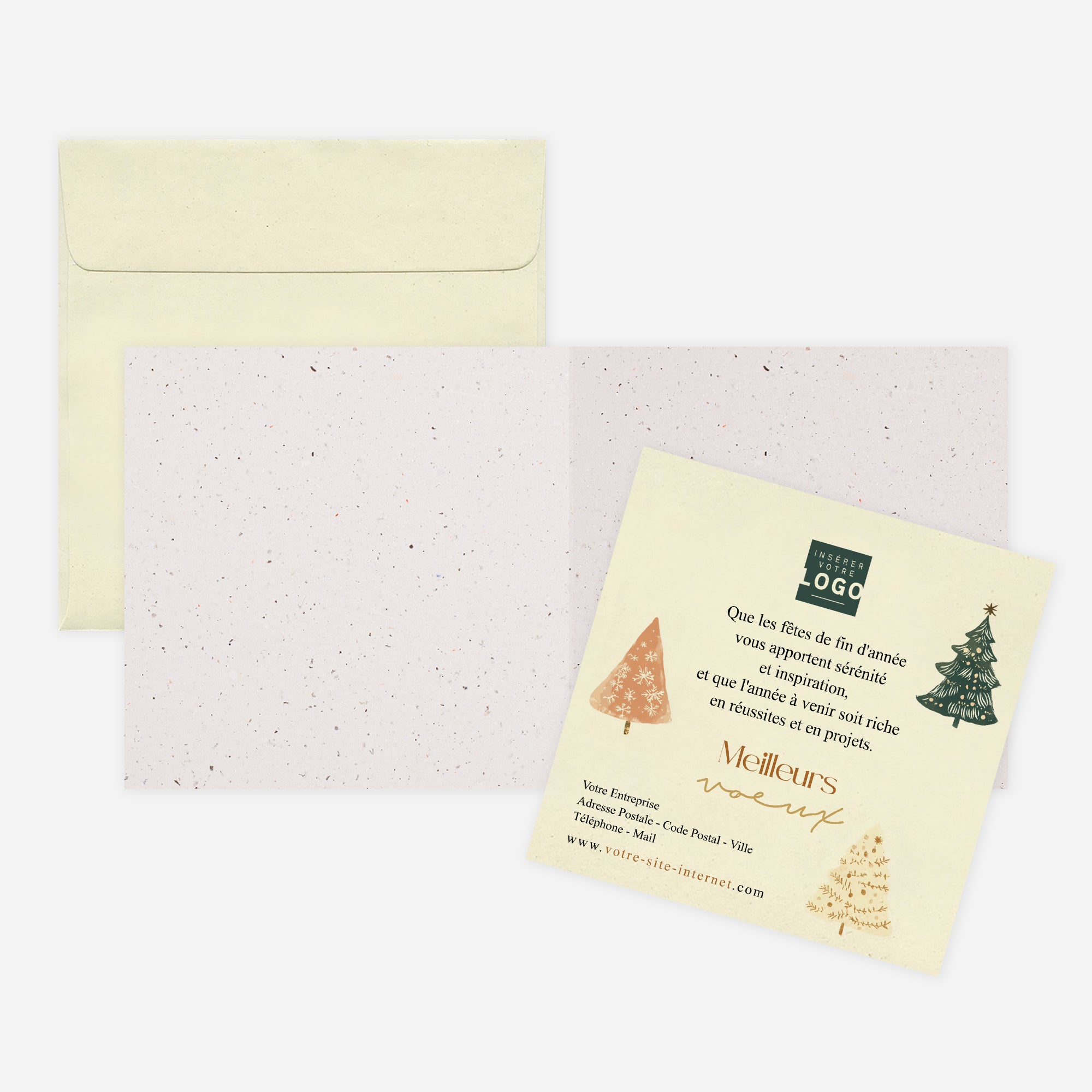 Harmonie des Sapins | Vœux professionnels • Carte de voeux • À planter pliable photo N° 2