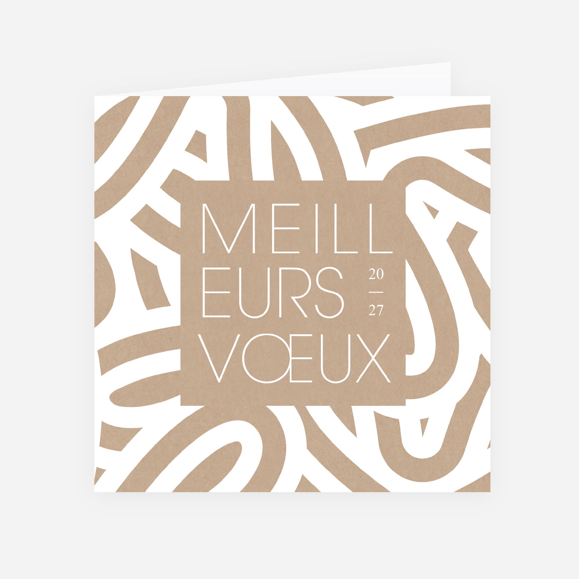 Signature Kraft | Vœux professionnels • Carte de voeux • Carré double photo N° 1