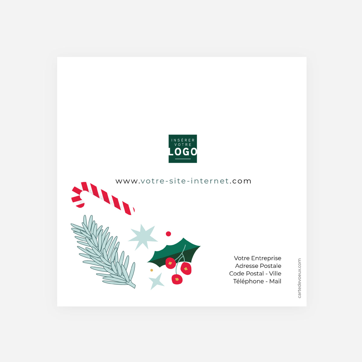 Douceurs de Noël | Vœux professionnels • Carte de voeux • Carrée pliable photo N° 3