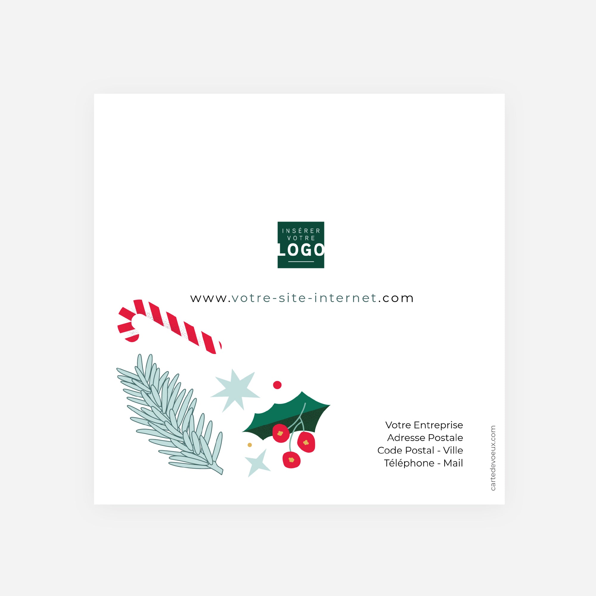Douceurs de Noël | Vœux professionnels • Carte de voeux • Carré double photo N° 3