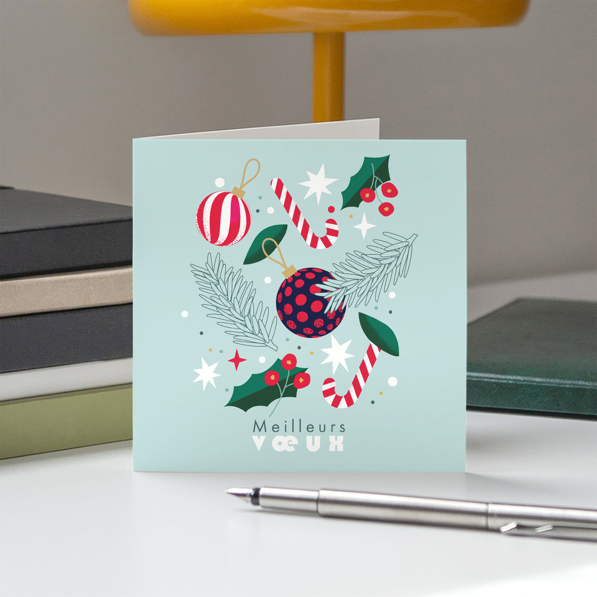 Douceurs de Noël | Vœux professionnels • Carte de voeux • Carrée pliable photo N° 5