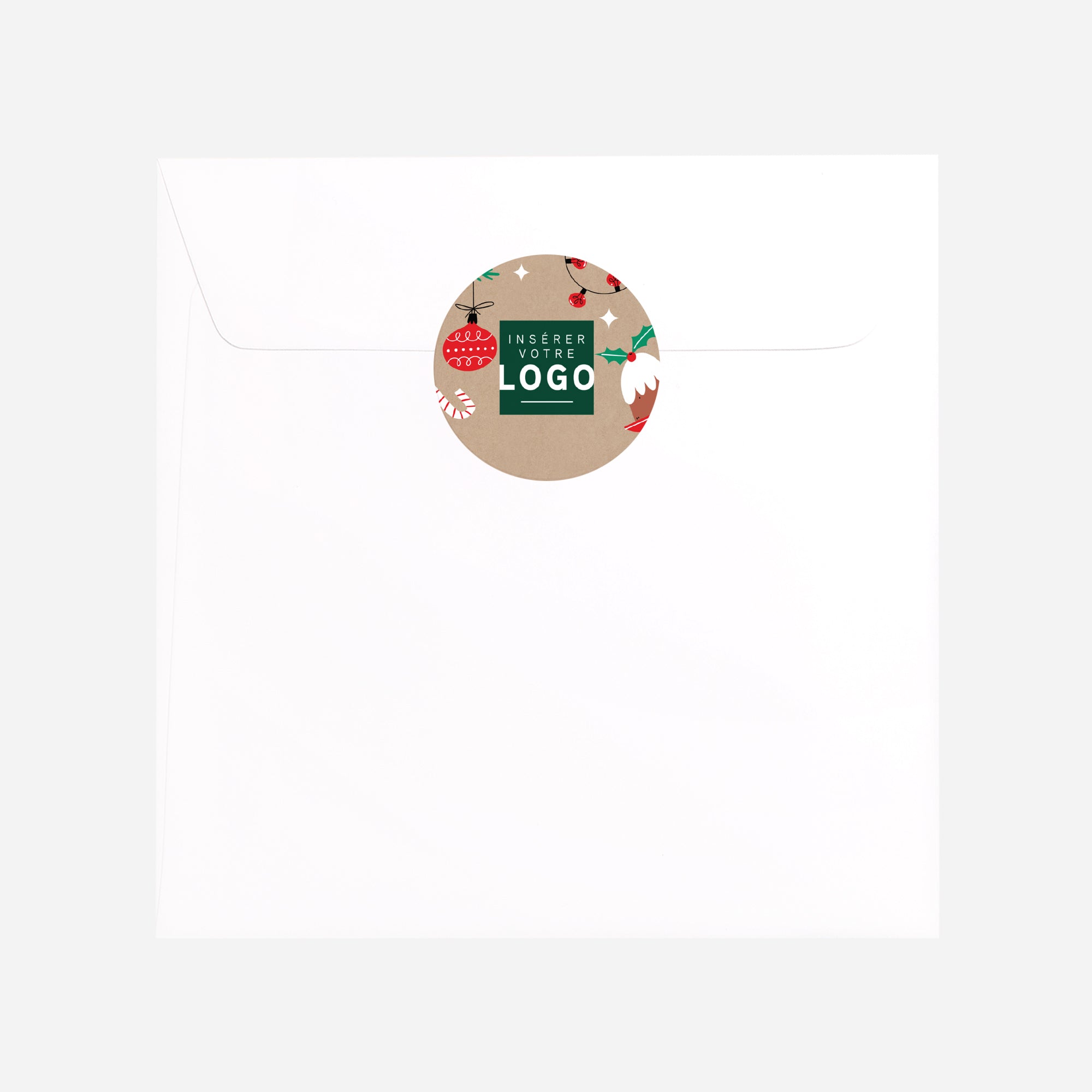 Noël à la Maison | Vœux professionnels • Sticker • Rond photo N° 3