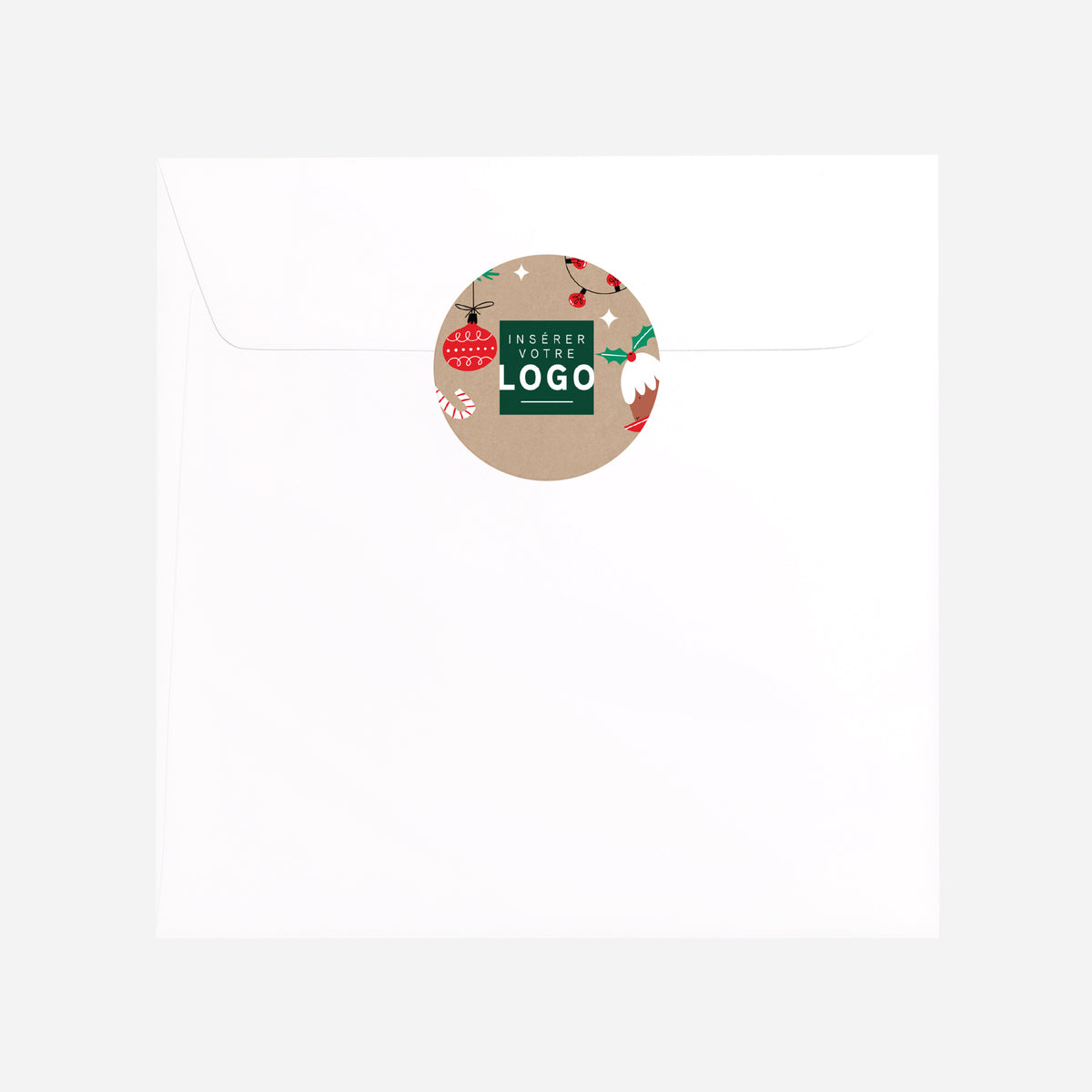 Noël à la Maison | Vœux professionnels • Sticker • Rond photo N° 3