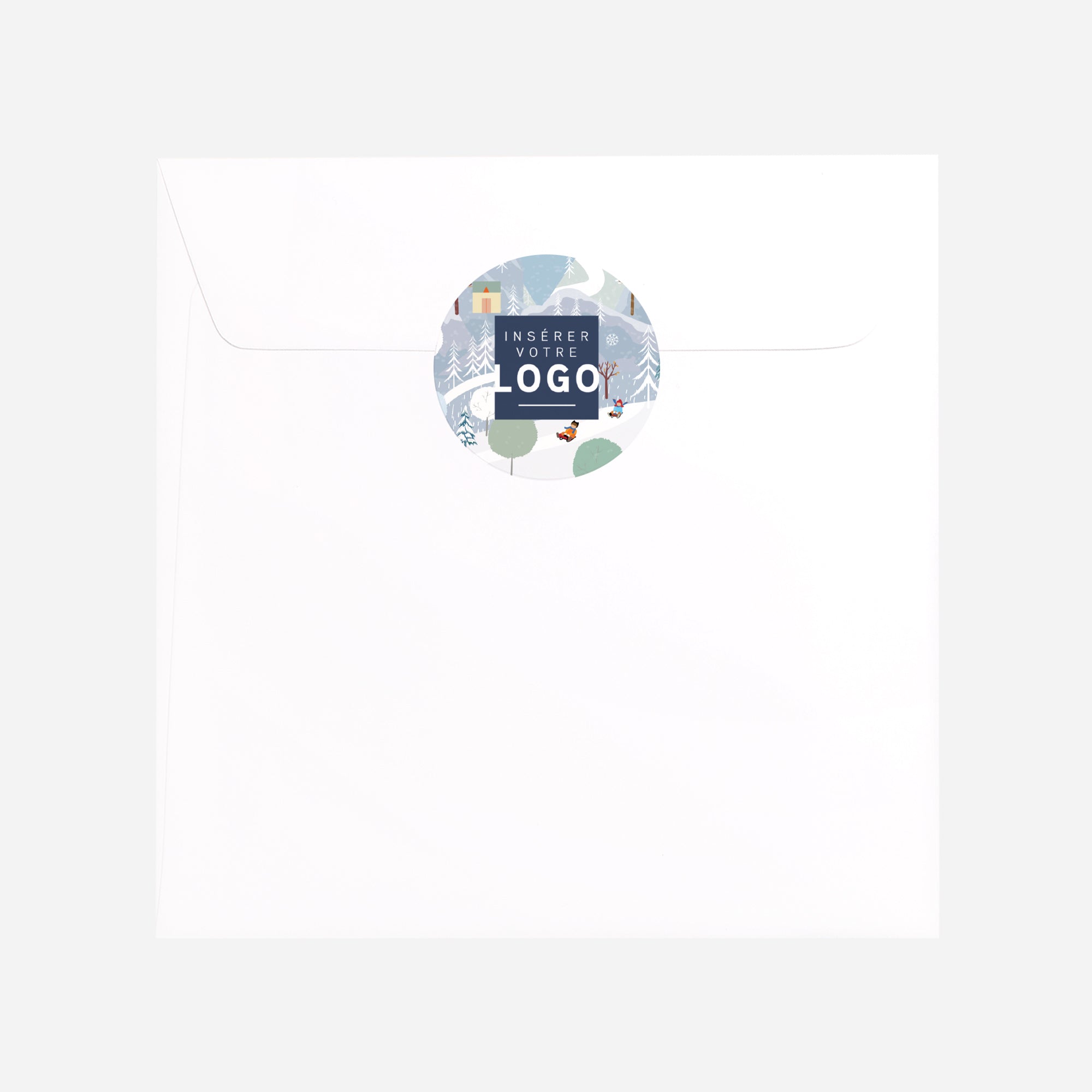 Panorama d’Hiver | Vœux professionnels • Sticker • Rond photo N° 3
