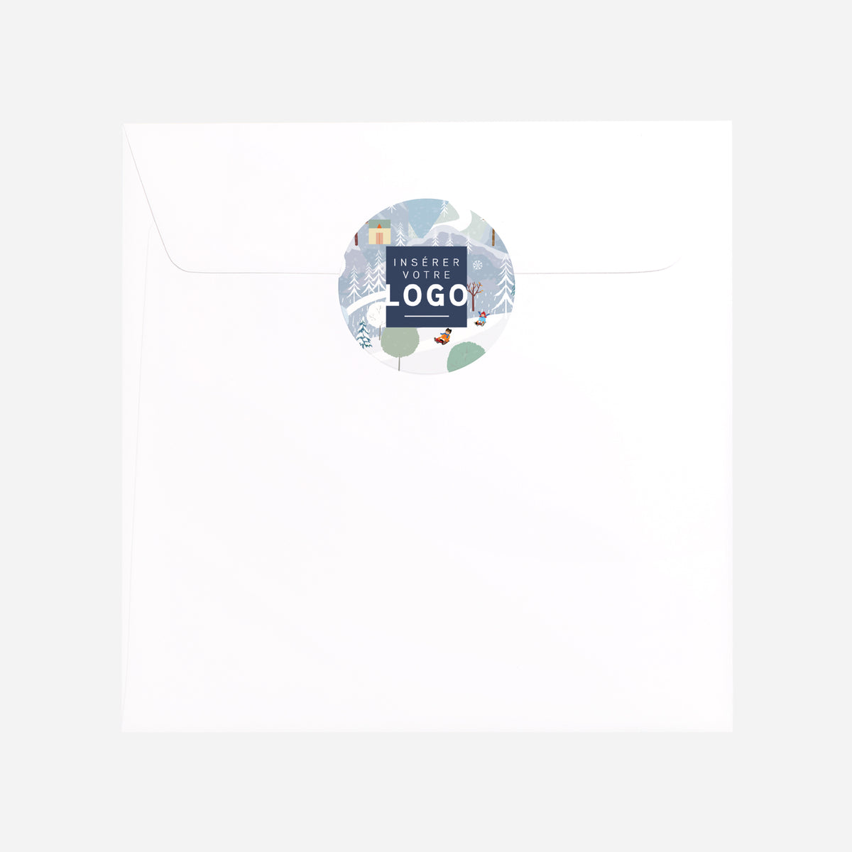 Panorama d’Hiver | Vœux professionnels • Sticker • Rond photo N° 3