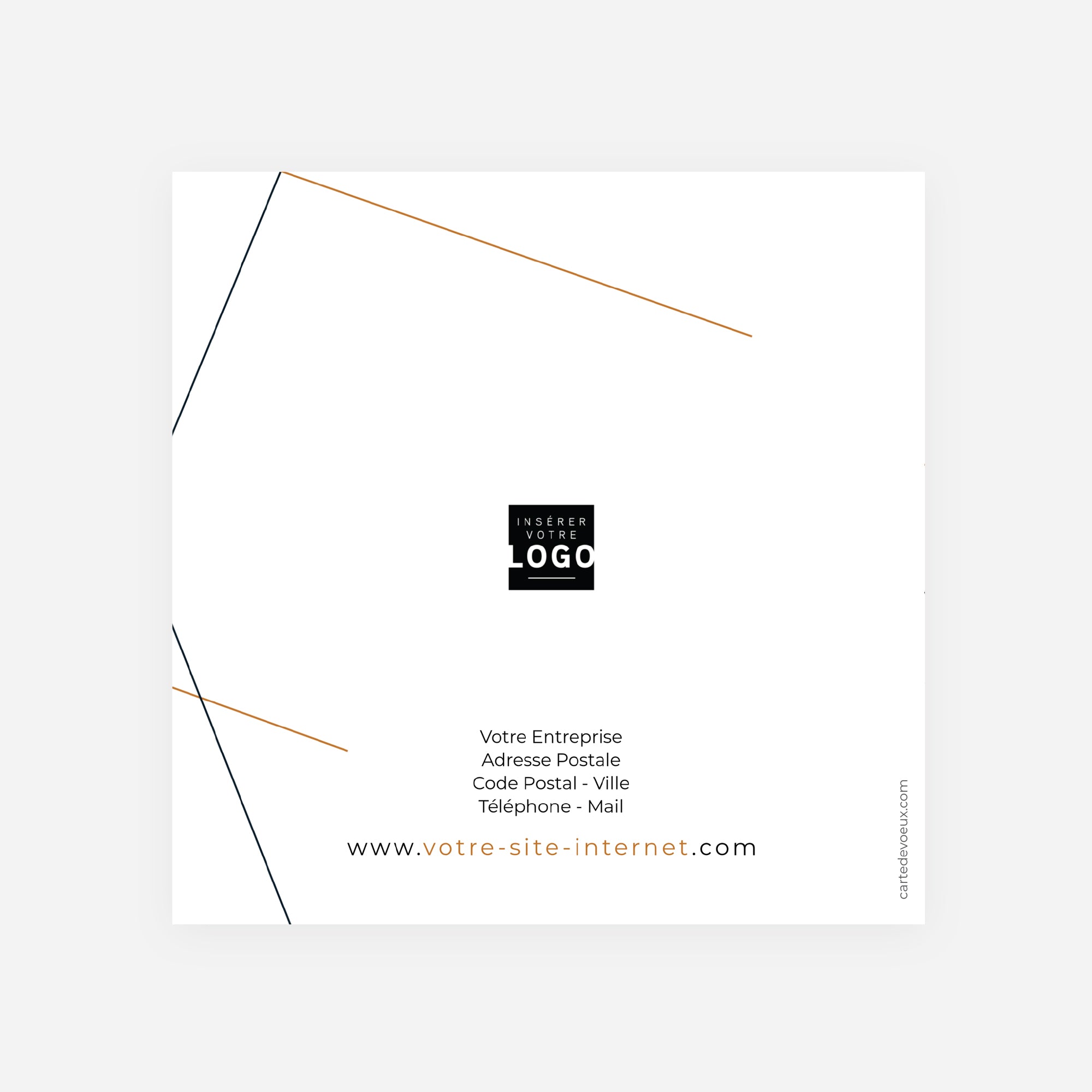 Élégance Structurée | Vœux professionnels • Carte de voeux • Carré double photo N° 3