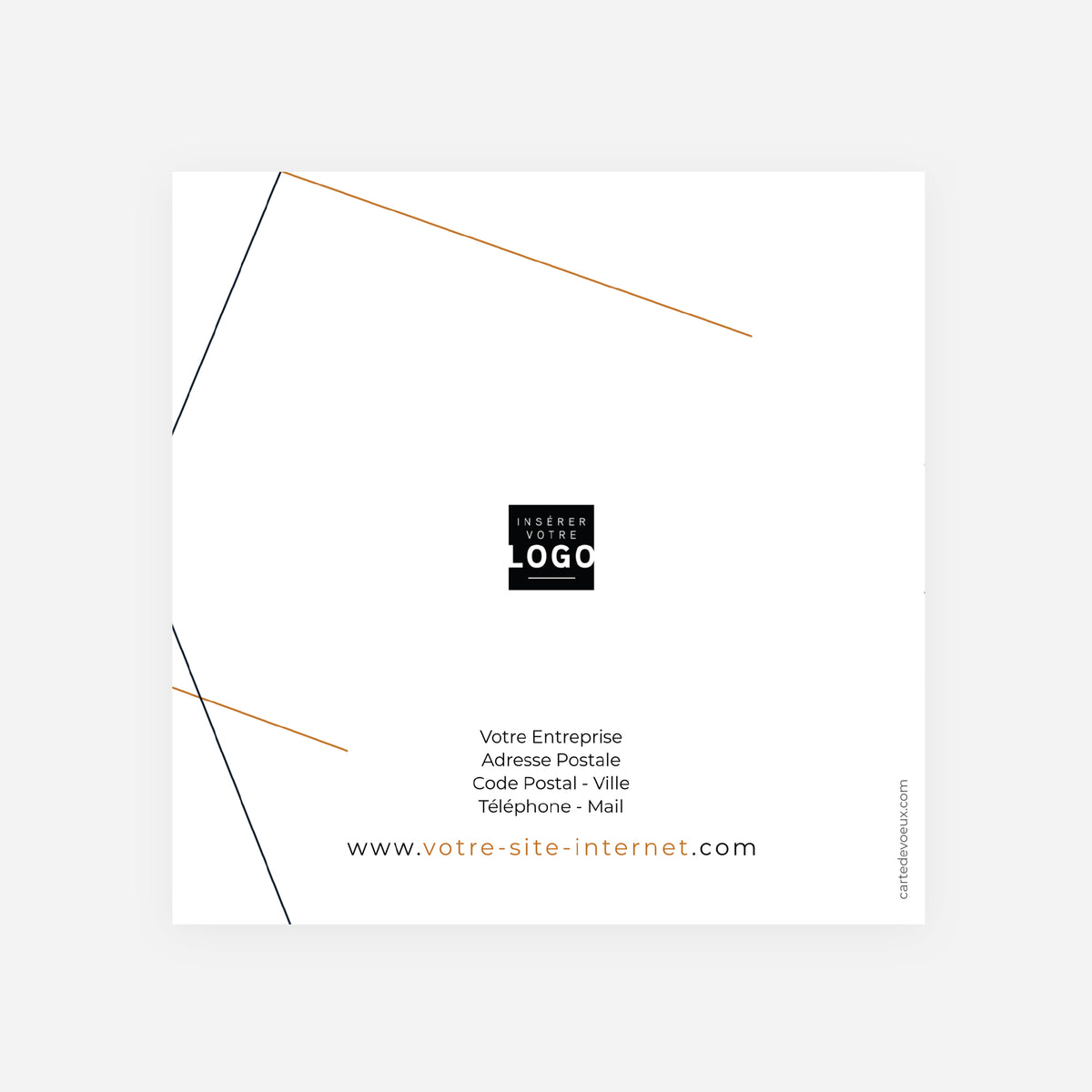 Élégance Structurée | Vœux professionnels • Carte de voeux • Carrée pliable photo N° 3