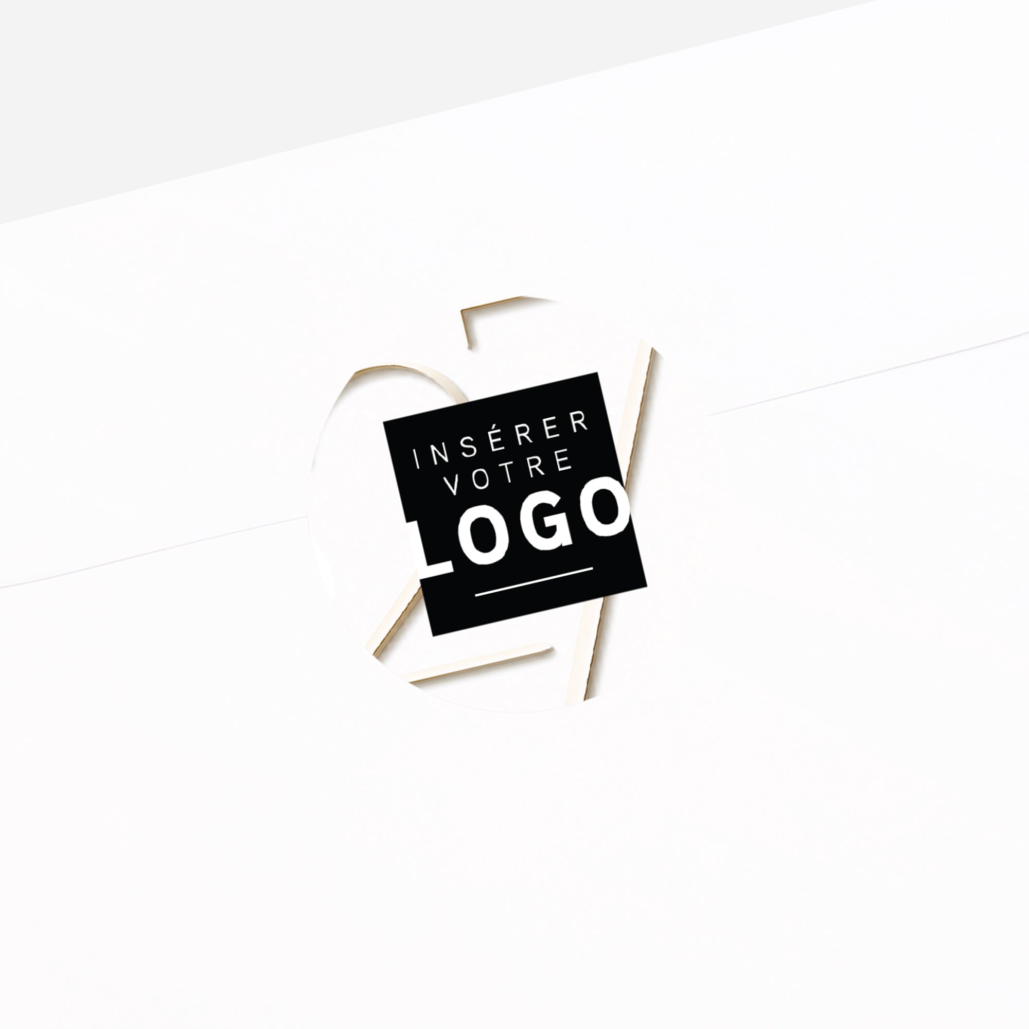 Élégance Pure | Vœux professionnels • Sticker • Rond photo N° 2