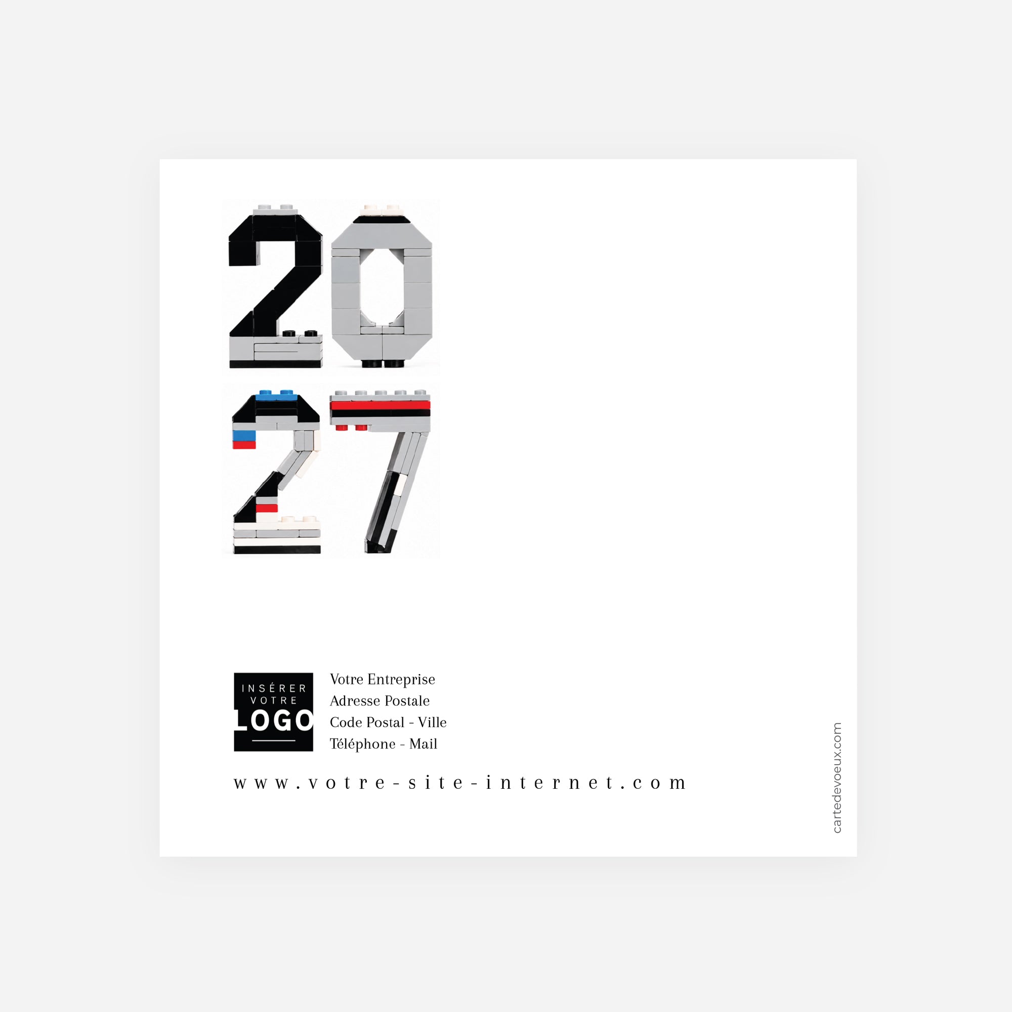 Pièce par Pièce | Vœux professionnels • Carte de voeux • Carré double photo N° 3