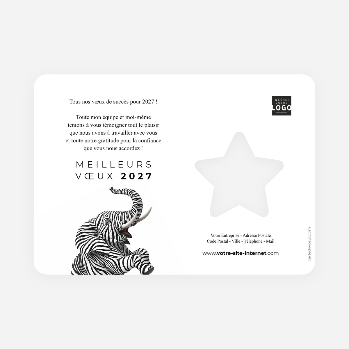 L’Art de la Différence | Vœux professionnels • Carte de voeux • Étoile découpée photo N° 2