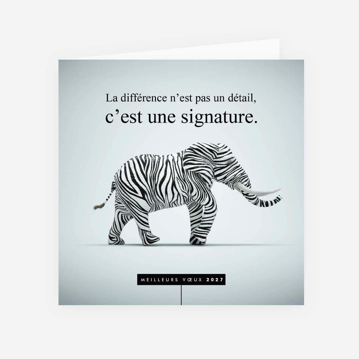 L’Art de la Différence | Vœux professionnels • Carte de voeux • Carrée pliable photo N° 1