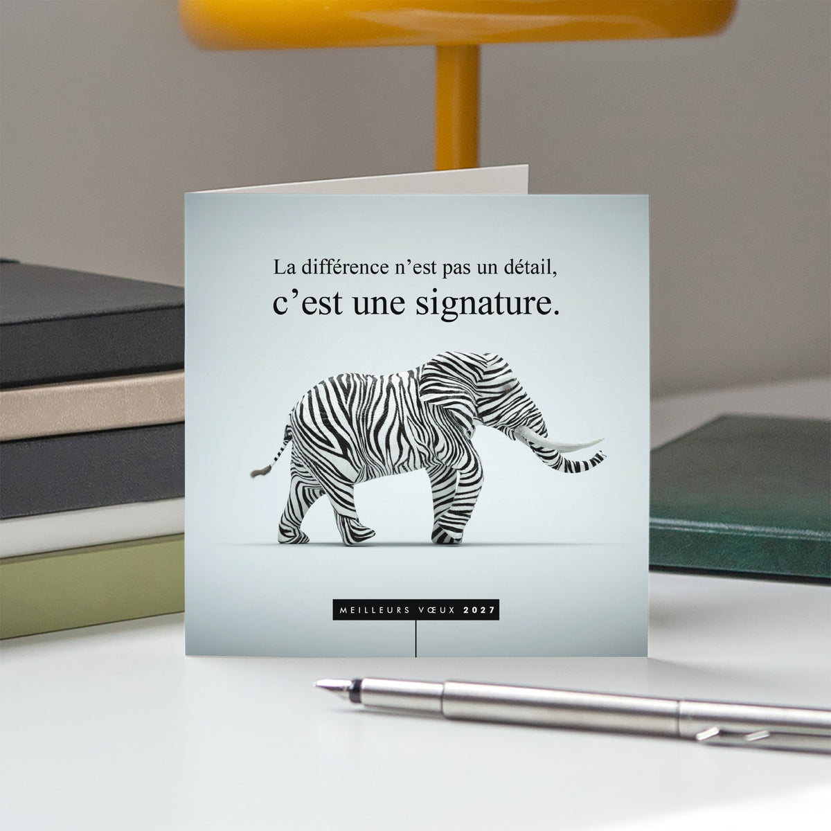 L’Art de la Différence | Vœux professionnels • Carte de voeux • Carrée pliable photo N° 5