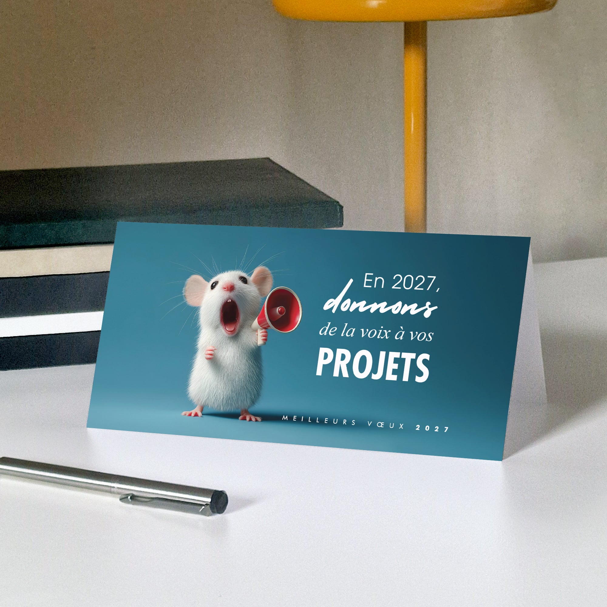 Porte-Voix | Vœux professionnels • Carte de voeux • Rectangle double photo N° 5
