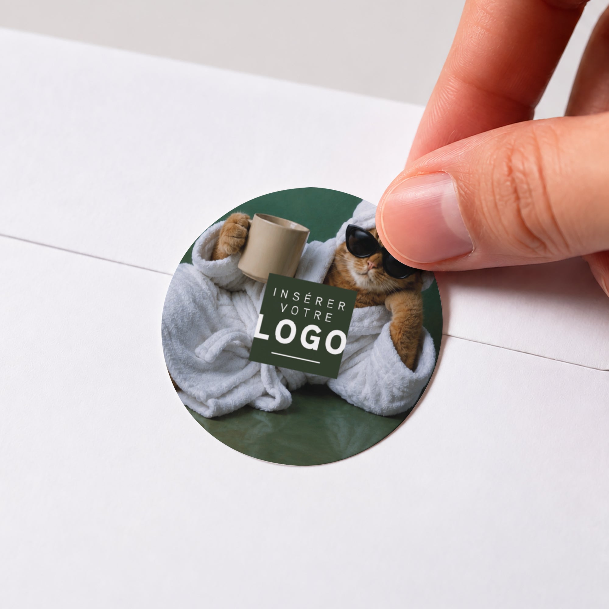 Pattes de Velours | Vœux professionnels • Sticker • Rond photo N° 1