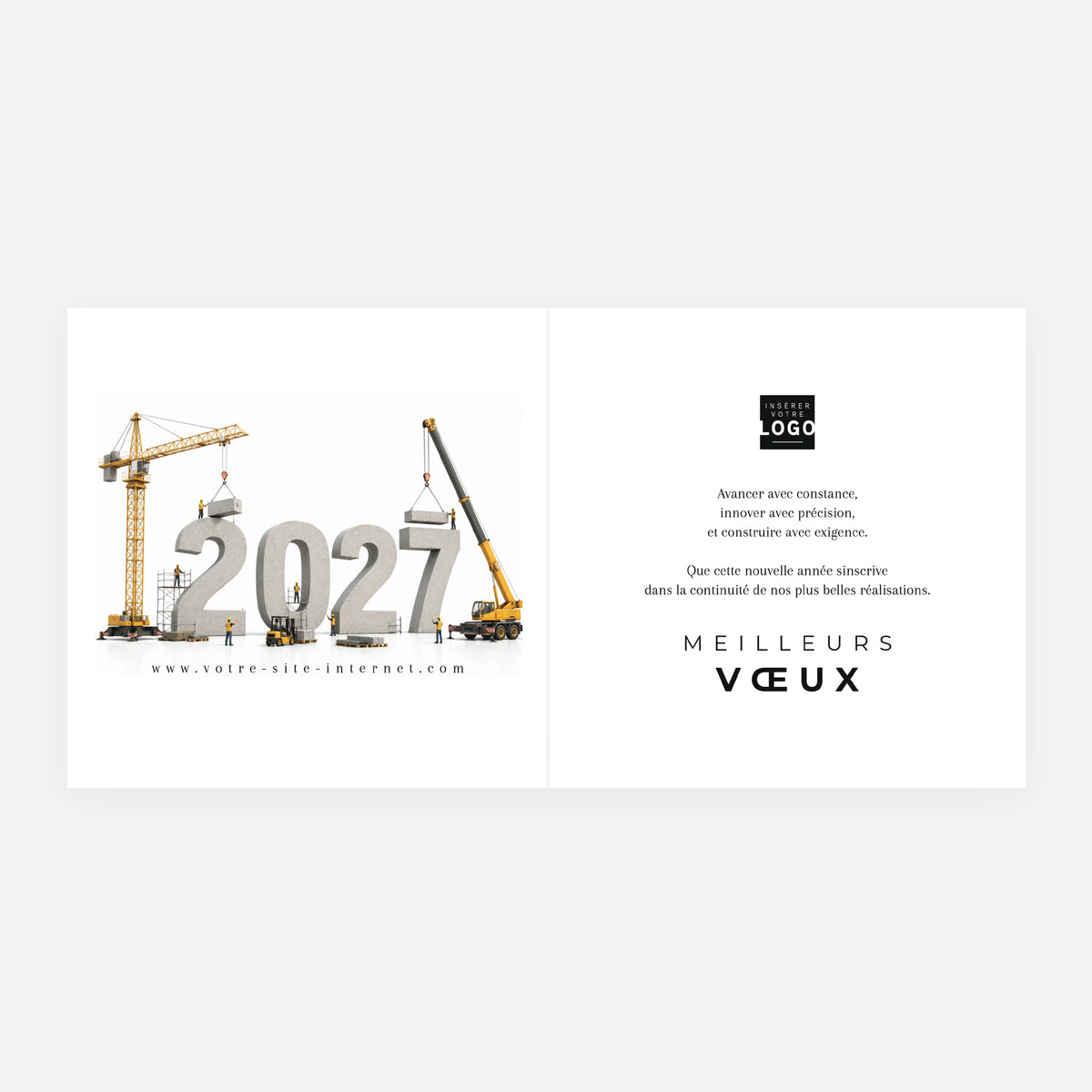 Fondations d’Avenir | Vœux professionnels • Carte de voeux • Carrée pliable photo N° 2