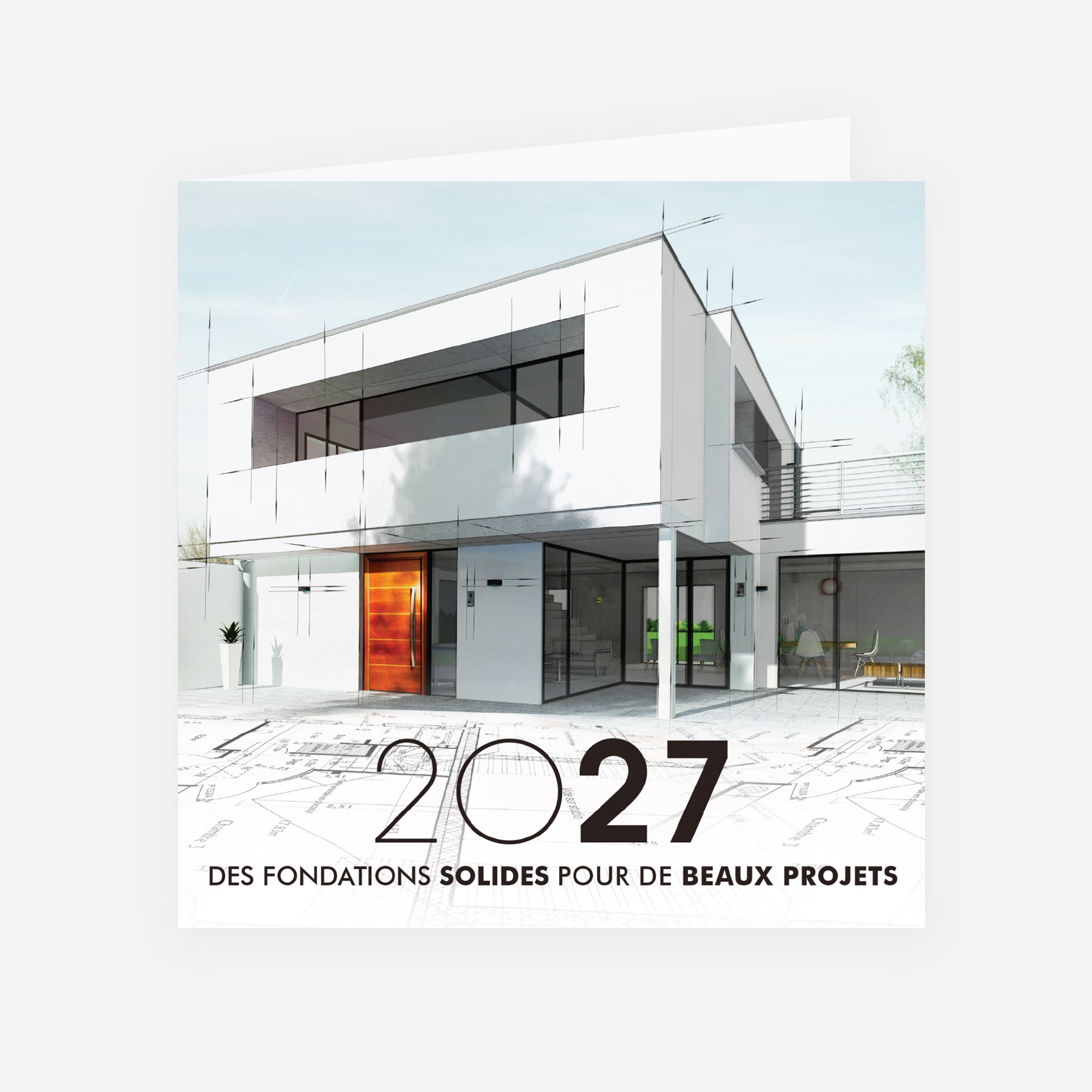 Beaux Projets | Vœux professionnels • Carte de voeux • Carré double photo N° 1