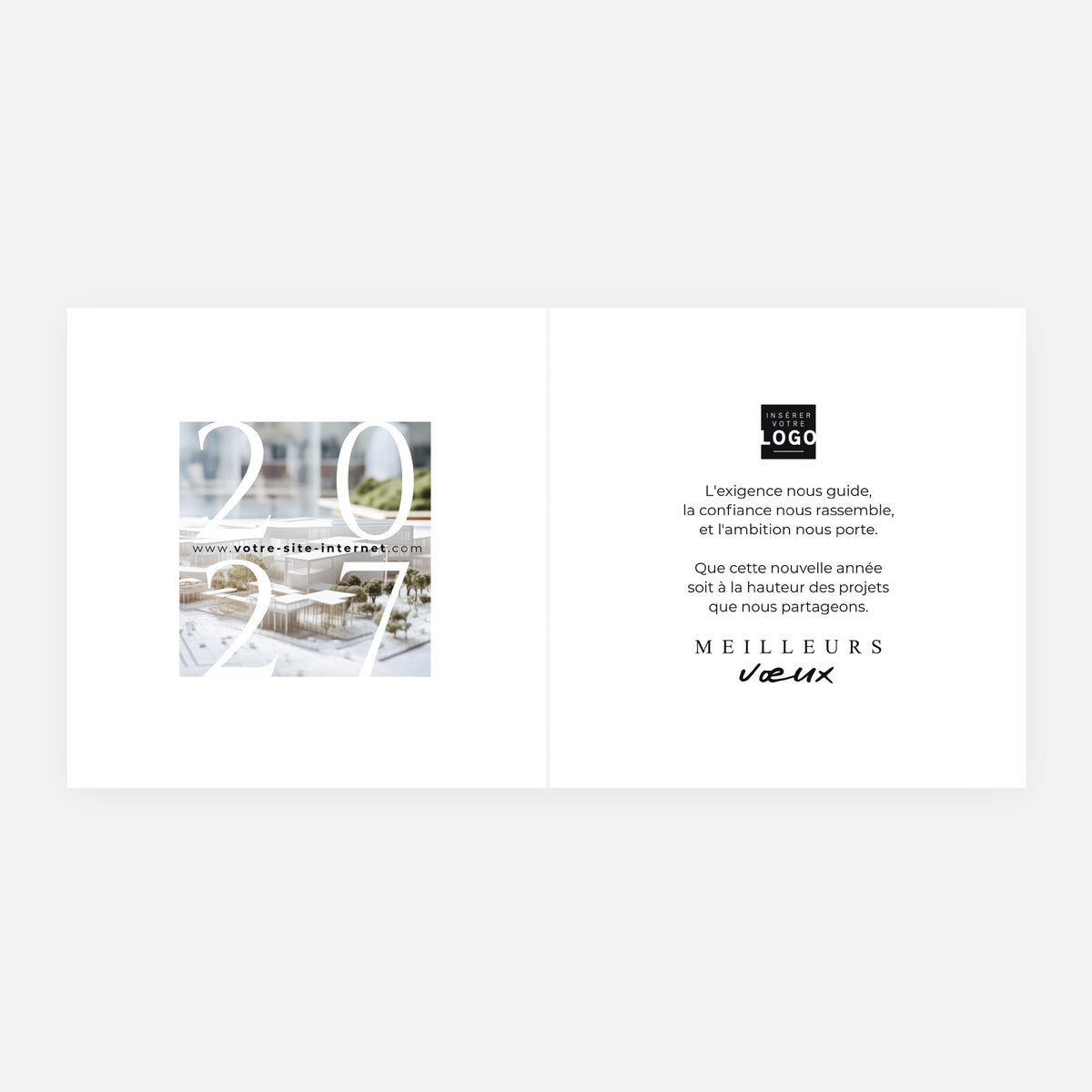Concevoir l’Avenir | Vœux professionnels • Carte de voeux • Carrée pliable photo N° 2