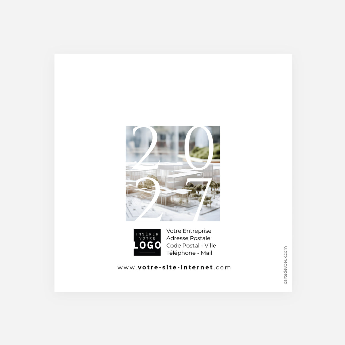 Concevoir l’Avenir | Vœux professionnels • Carte de voeux • Carrée pliable photo N° 3